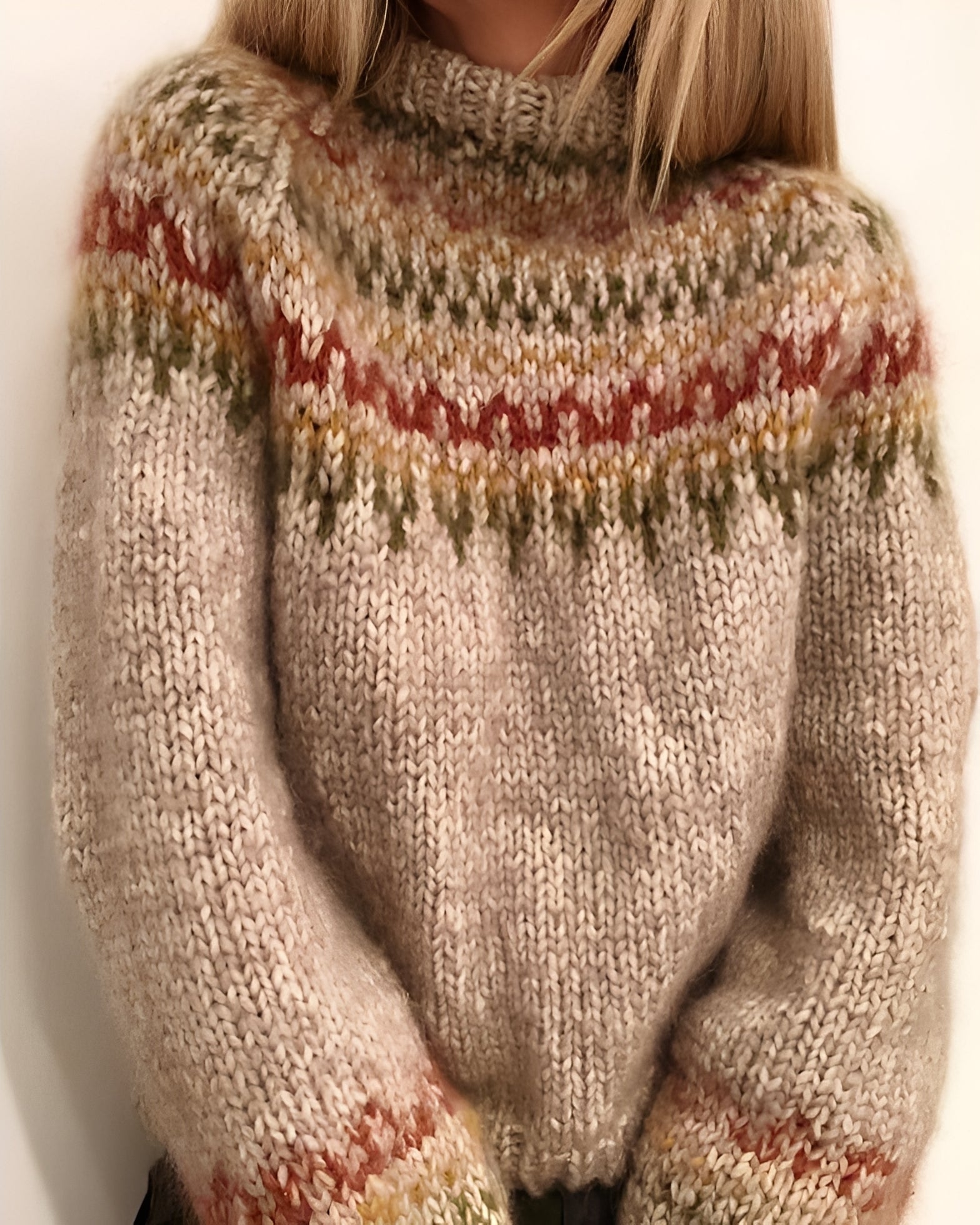 Layne - Elegante suéter de punto con cuello alto para mujer