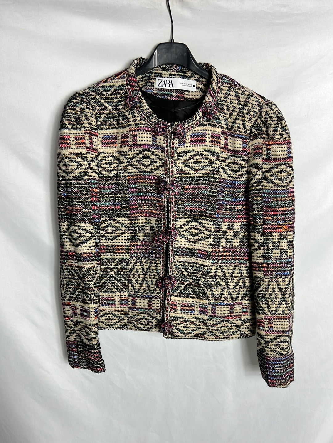 ZARA. Chaqueta jaspeada multicolor . T S