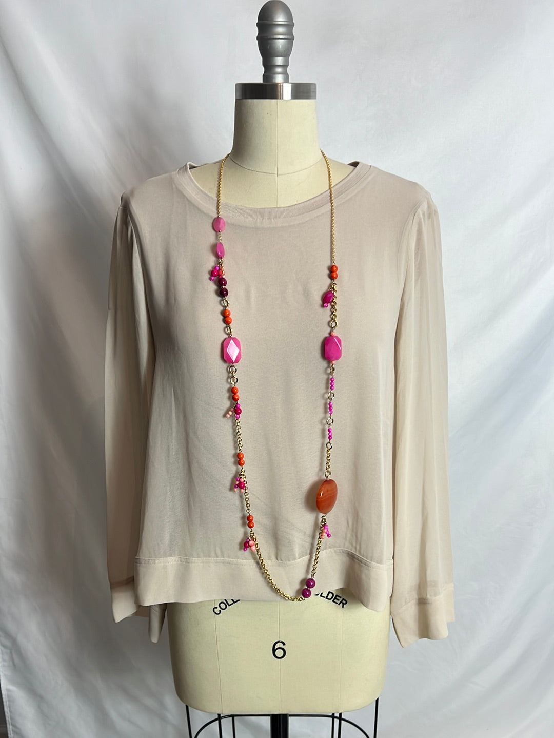 OTRAS. Collar cadena dorada pedreria