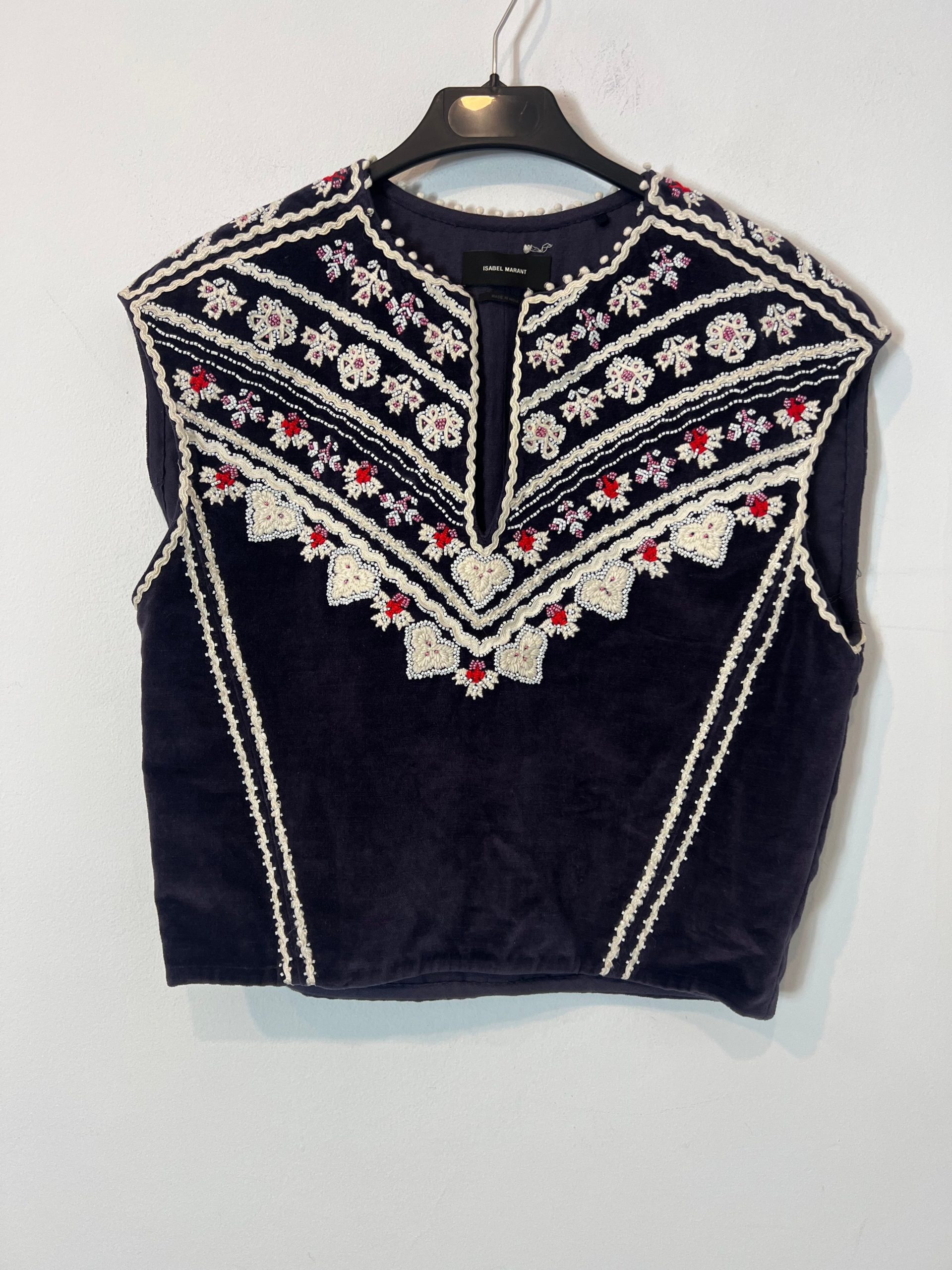 ISABEL MARANT. Top terciopelo bordado Tu(s/m)