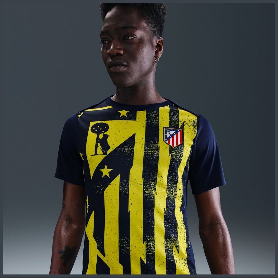 Atletico Madrid Camiseta de entrenamiento Dri-FIT Academy Pro Antes del partido - Azul binario/Amarillo