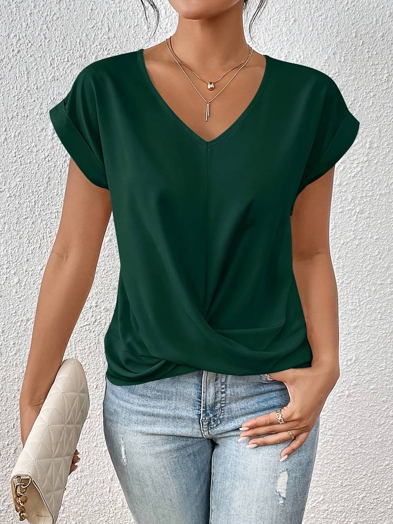Zinnia – Camiseta Casual de Manga Corta