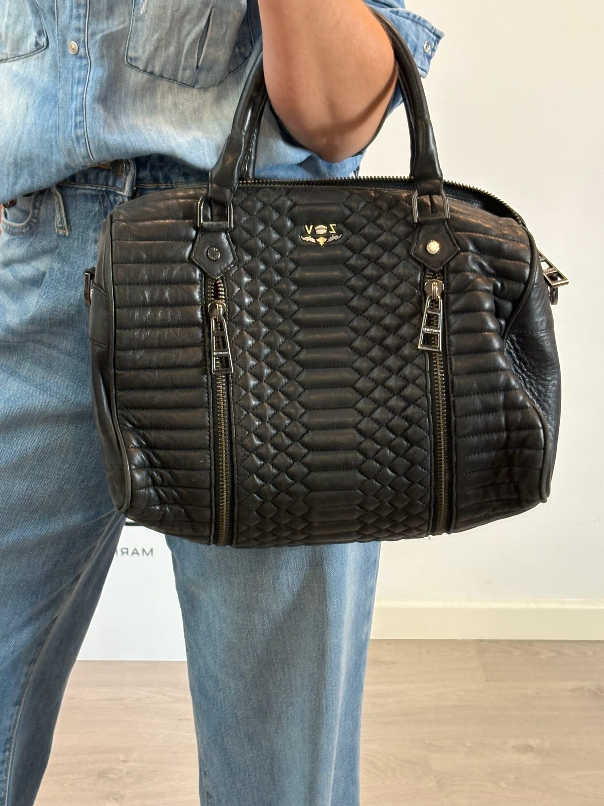 ZADIG&VOLTAIRE. Bolso negro piel