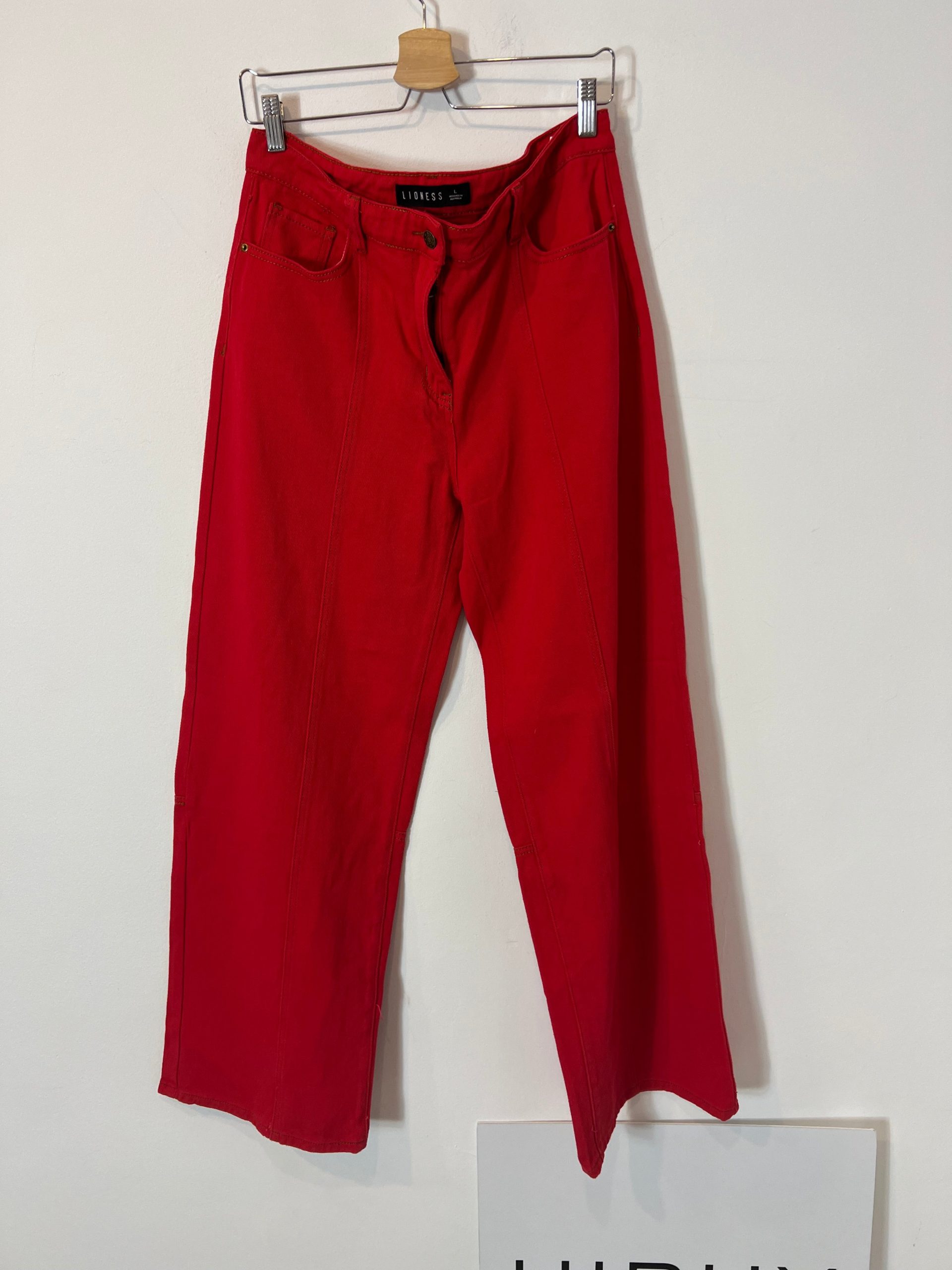 LIONESS. Pantalón denim ancho T.l