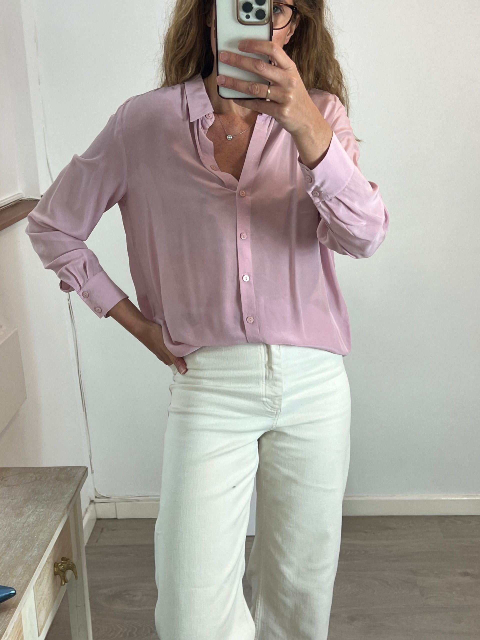 &OTHER STORIES. Blusa rosa fluida T.40