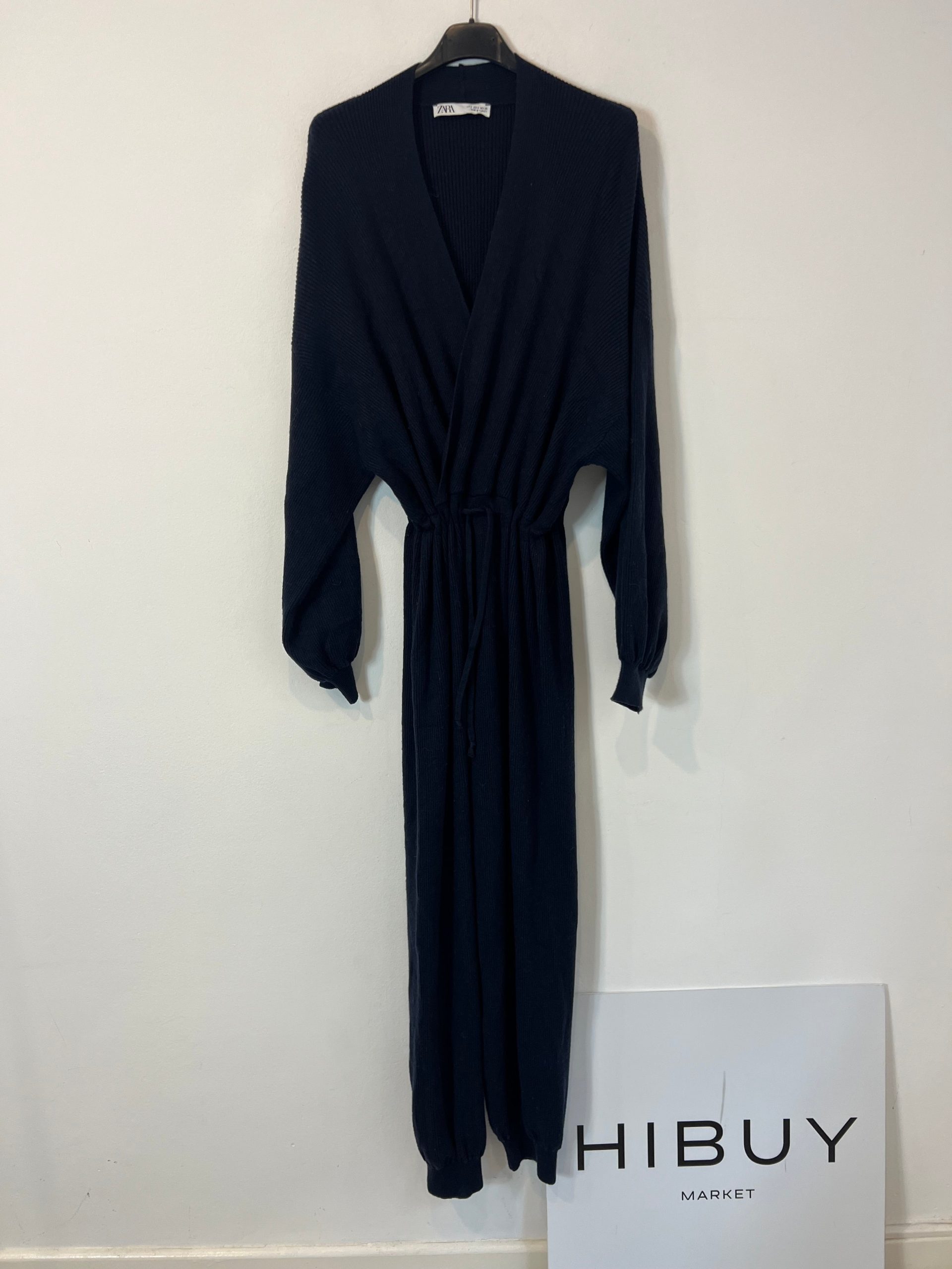 ZARA. Mono azul canalé T.s