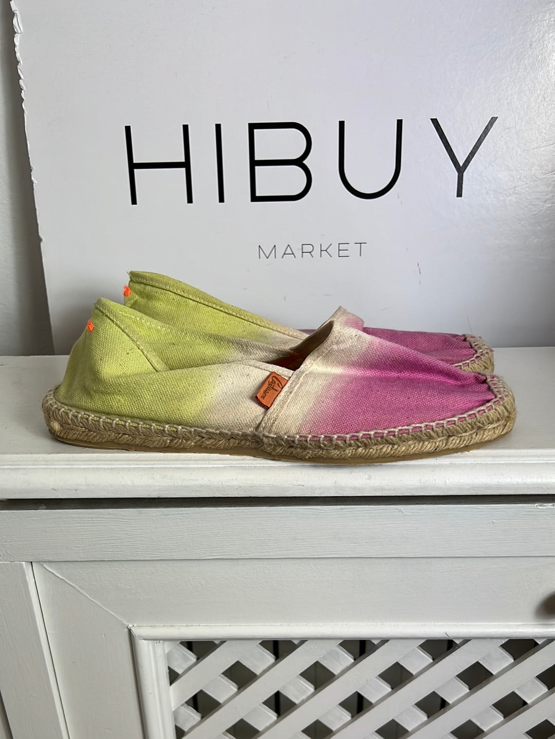 CASTAÑER. Zapatillas esparto planas tie dye. T 40