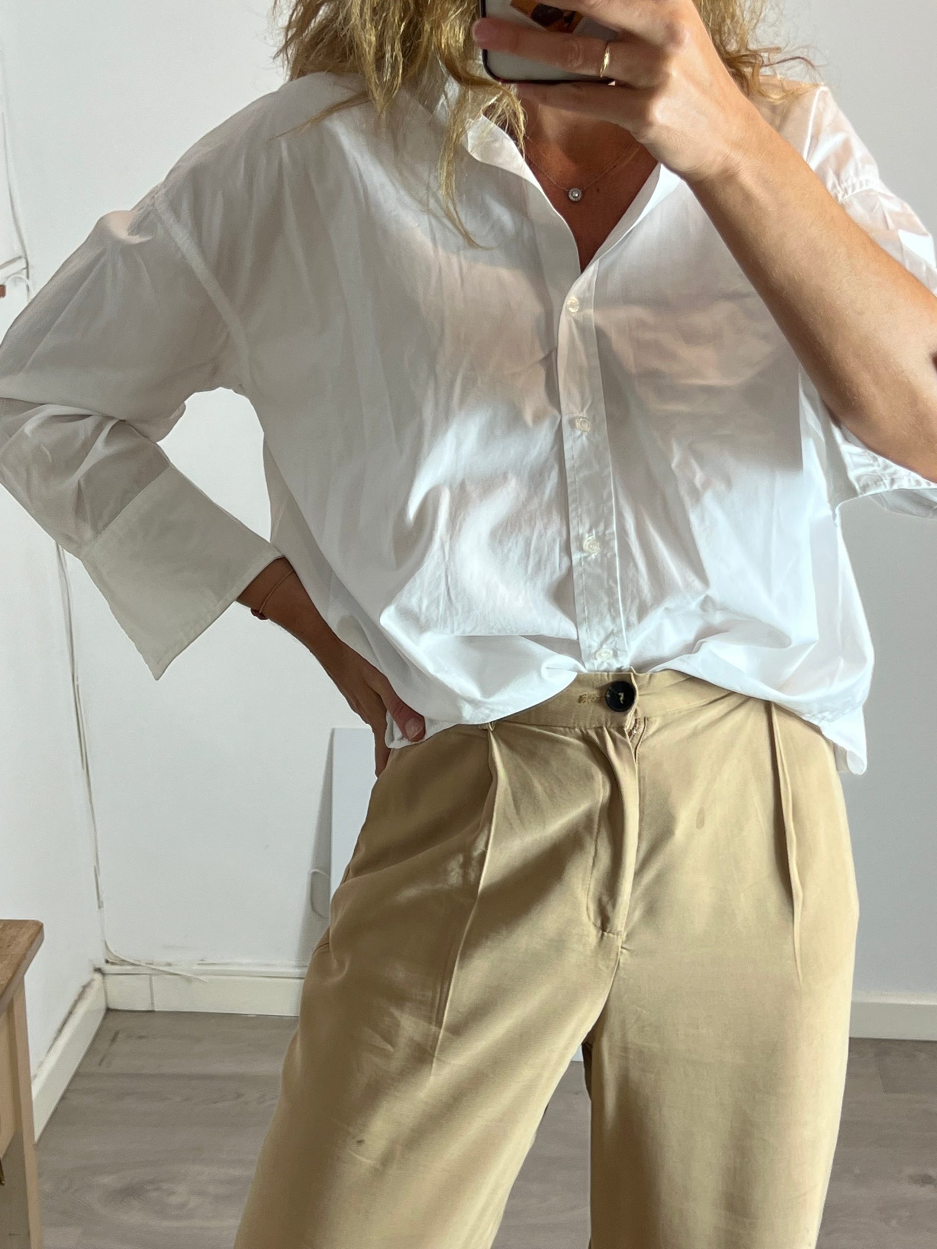 ZARA. Camisa blanca oversized T.s