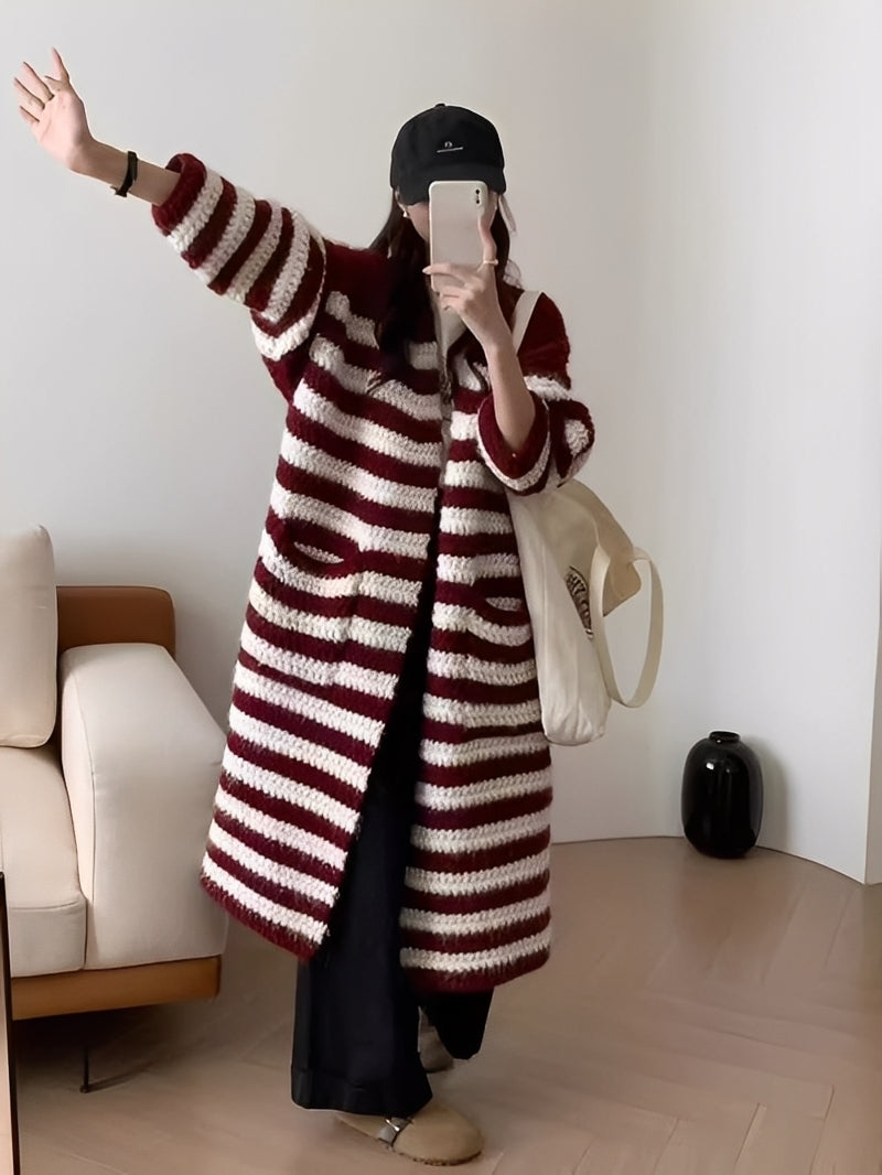 Rosaleen - Elegante, casual abrigo largo para mujeres