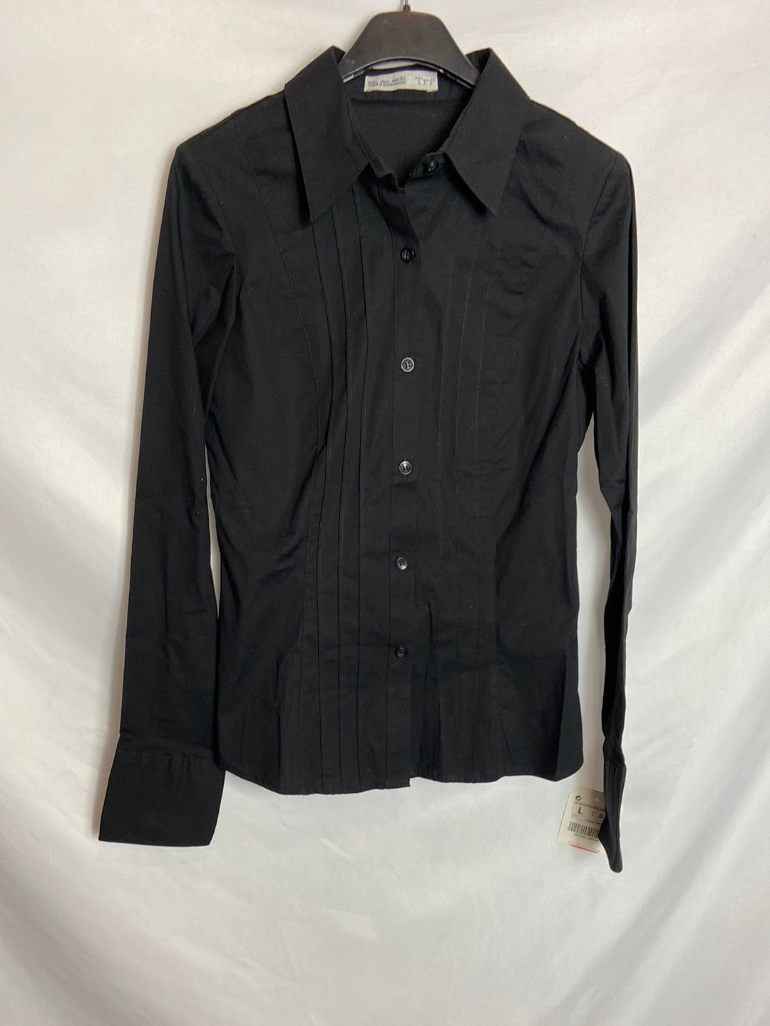 ZARA. Camisa negra T. L