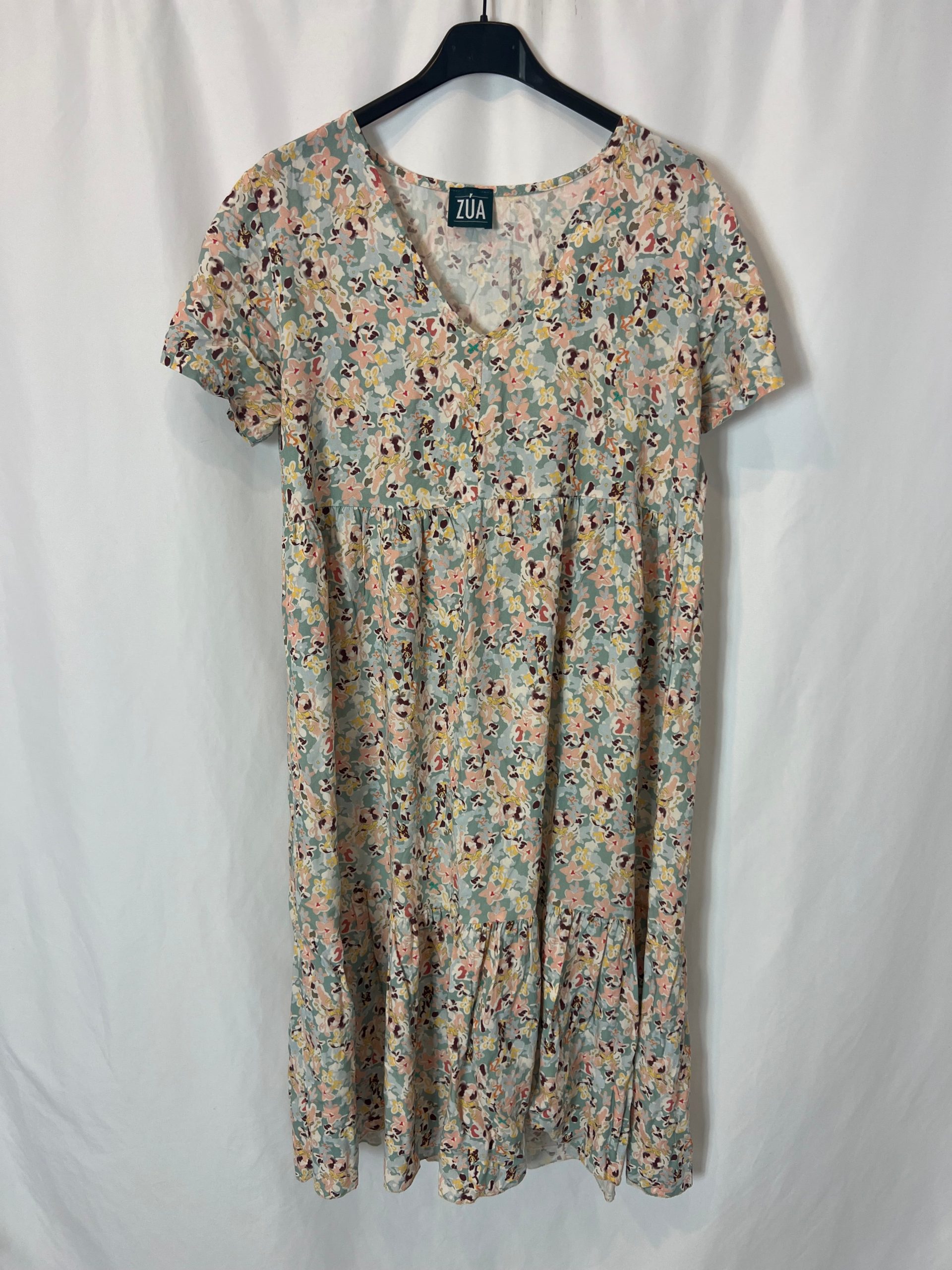 ZÚA. Vestido midi estampado. TU (M/L)