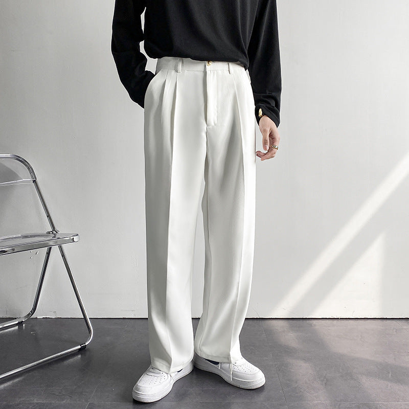 Caleb - Pantalón elegante, holgadamente ajustado, recto para hombres
