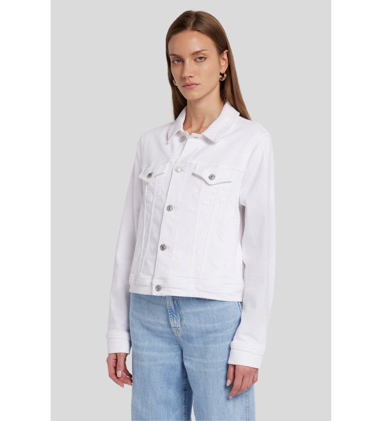 7 For All Mankind Chaqueta Classic Trucker blanco