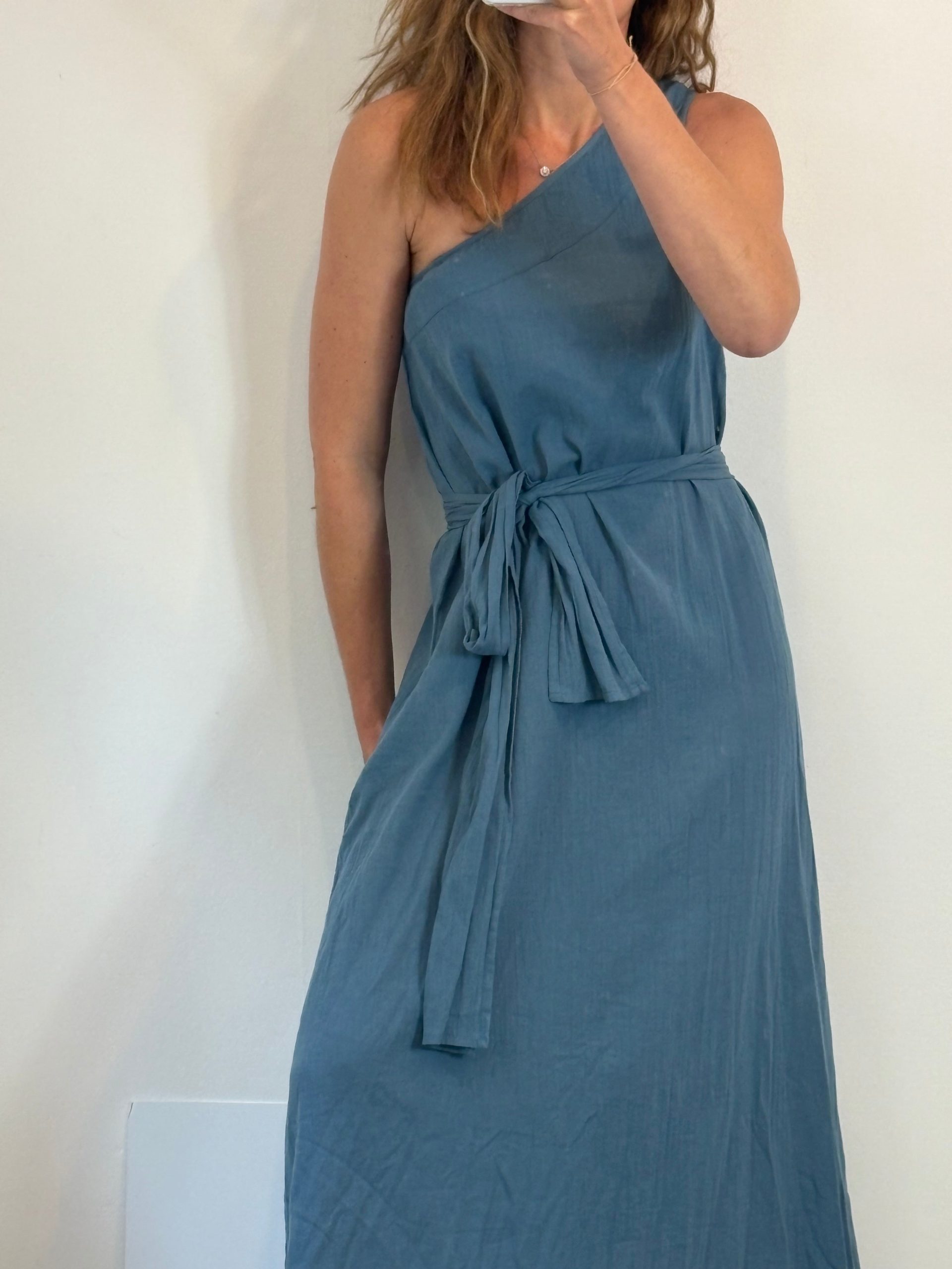 RENATTA&GO. Vestido largo asimétrico. T L