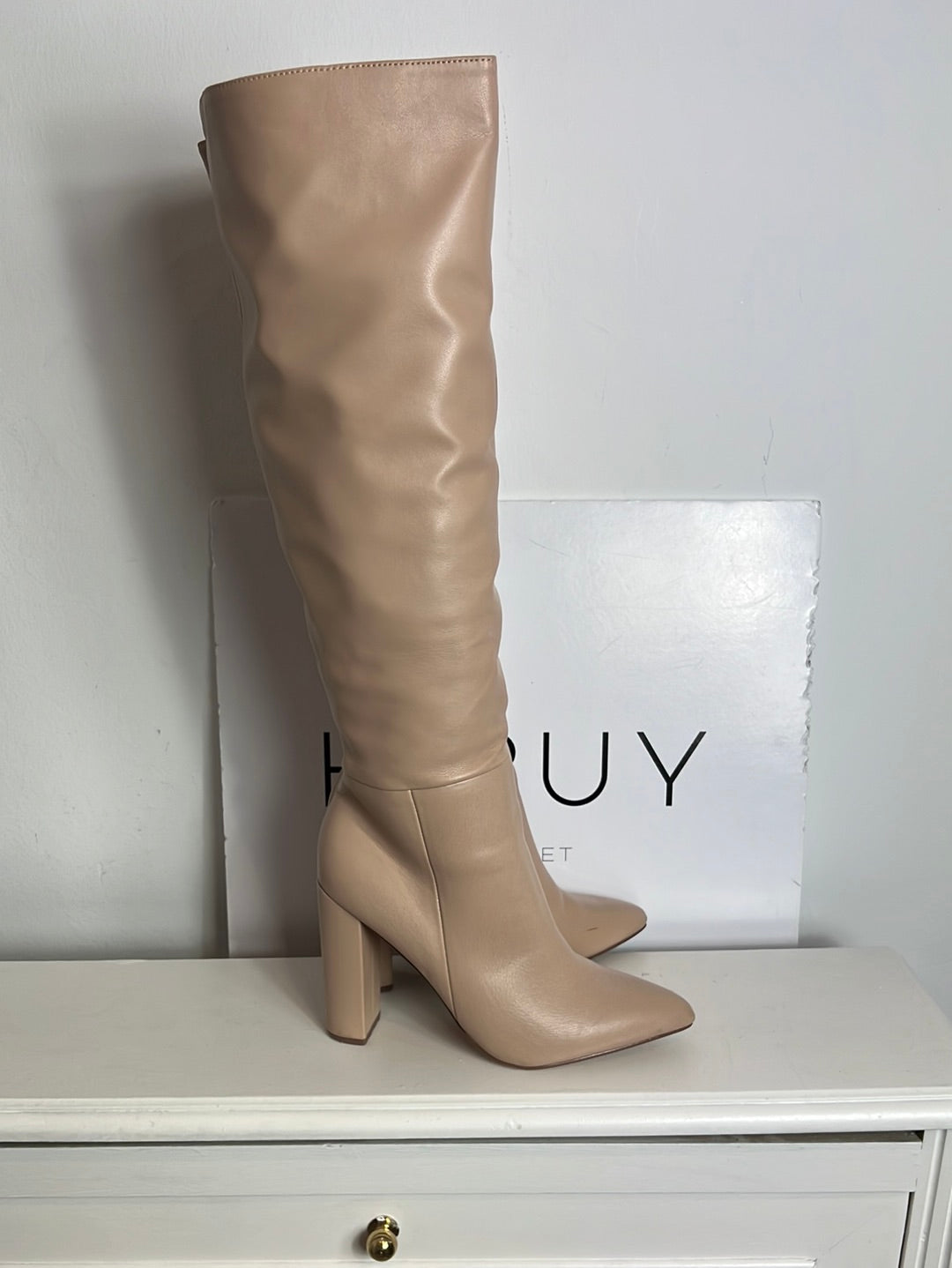 TULIPANO. Botas altas beige. T 38(tara)