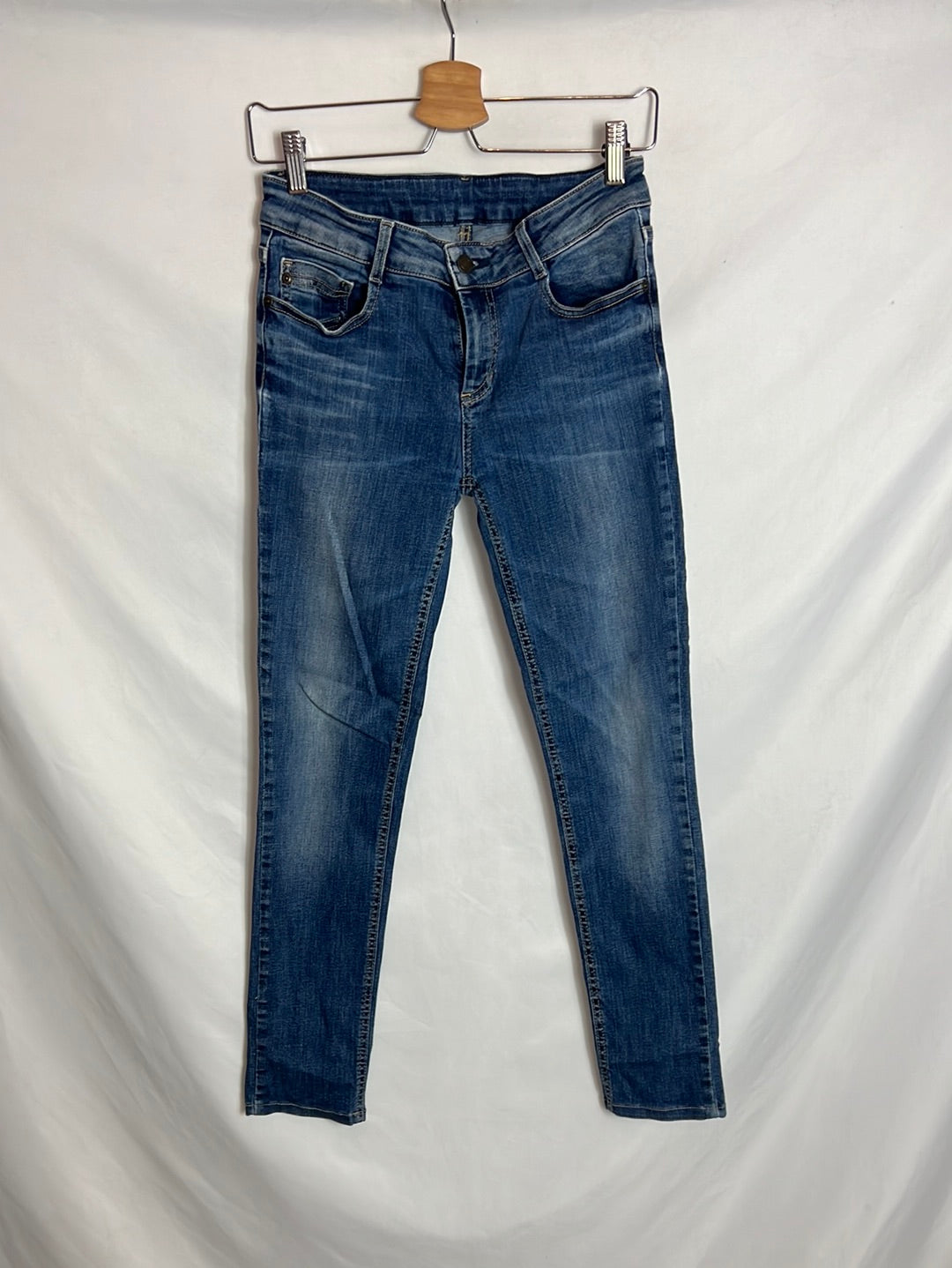 COMPTOIR DES COTONNIERS. Denim pitilo cintura media. T 38