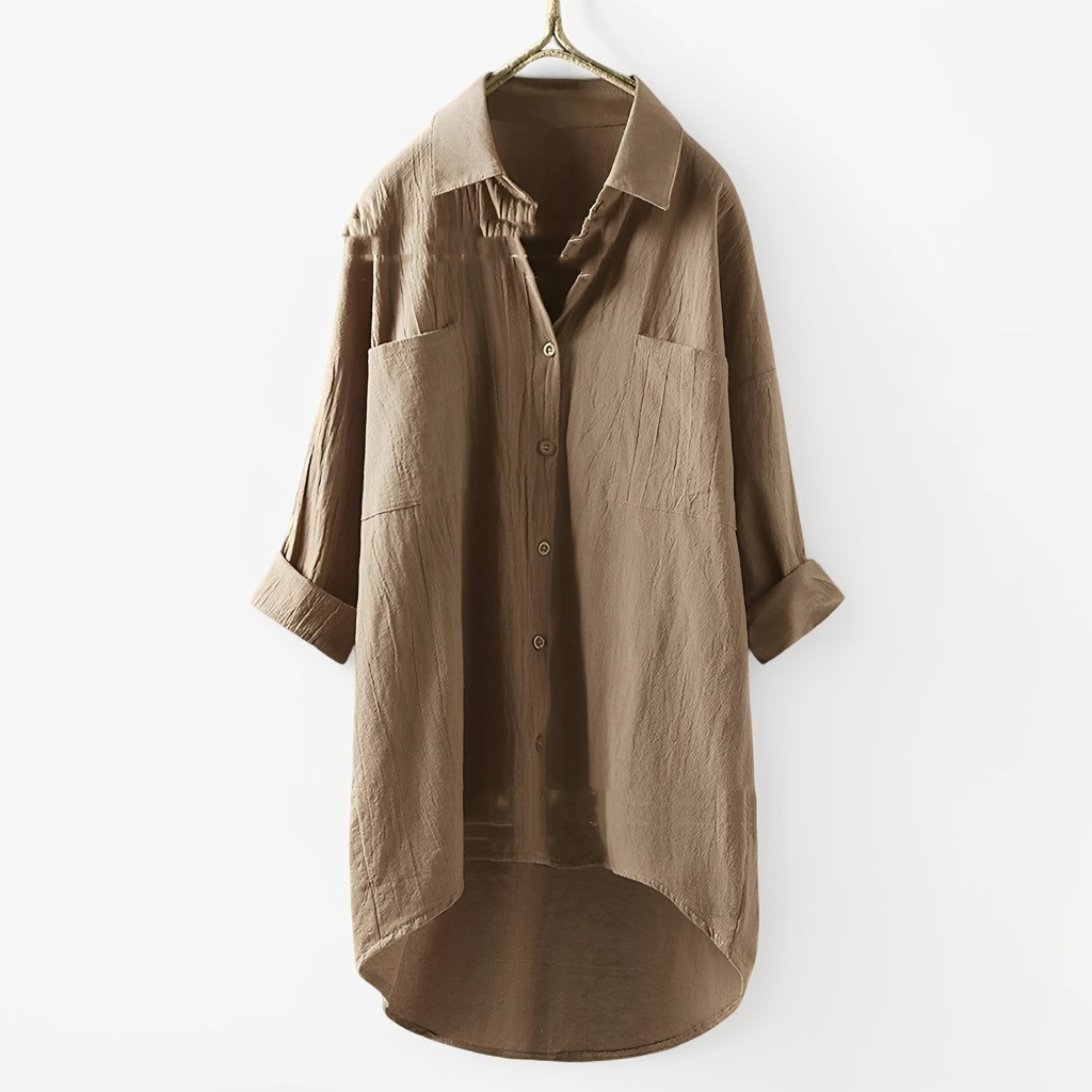 Taegan - Camisa casual suelta con botones para mujer