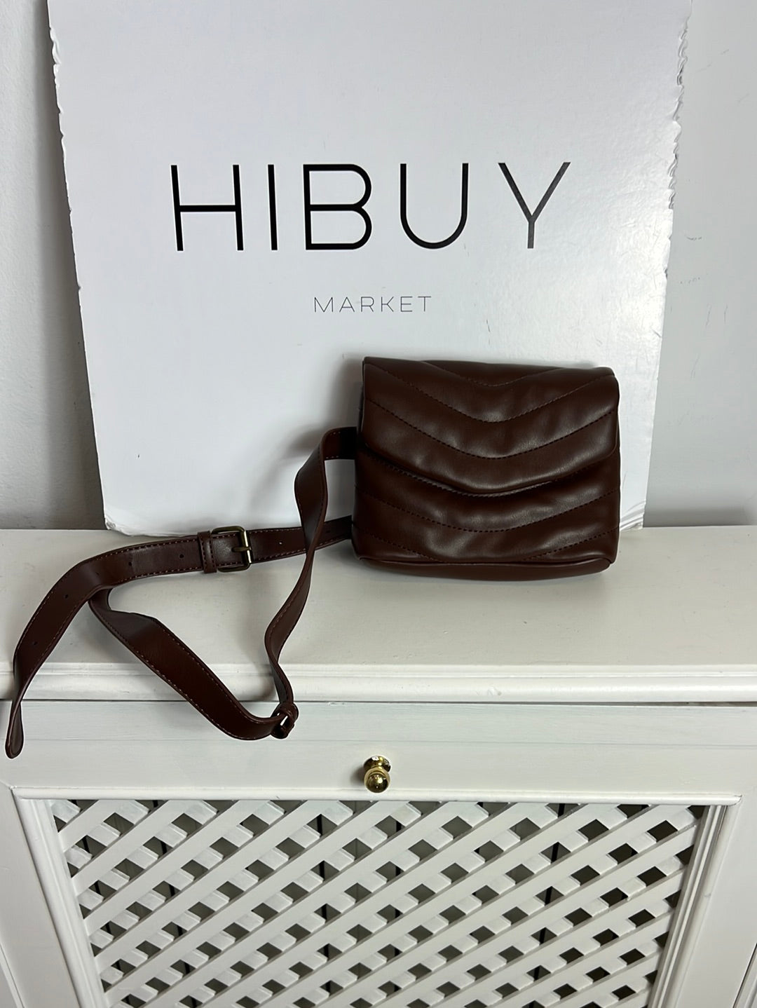 THE DROP. Bolso mini marrón guateado