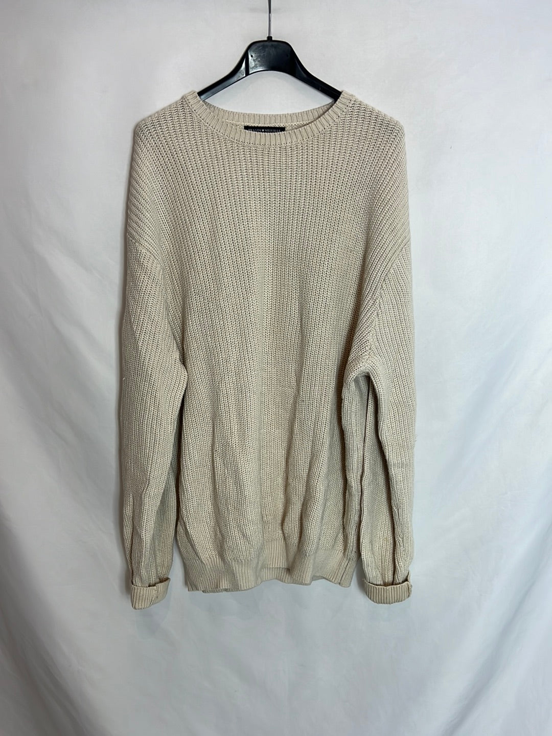 BRANDY MELVILLE. Jersey oversized beige T.u(l)