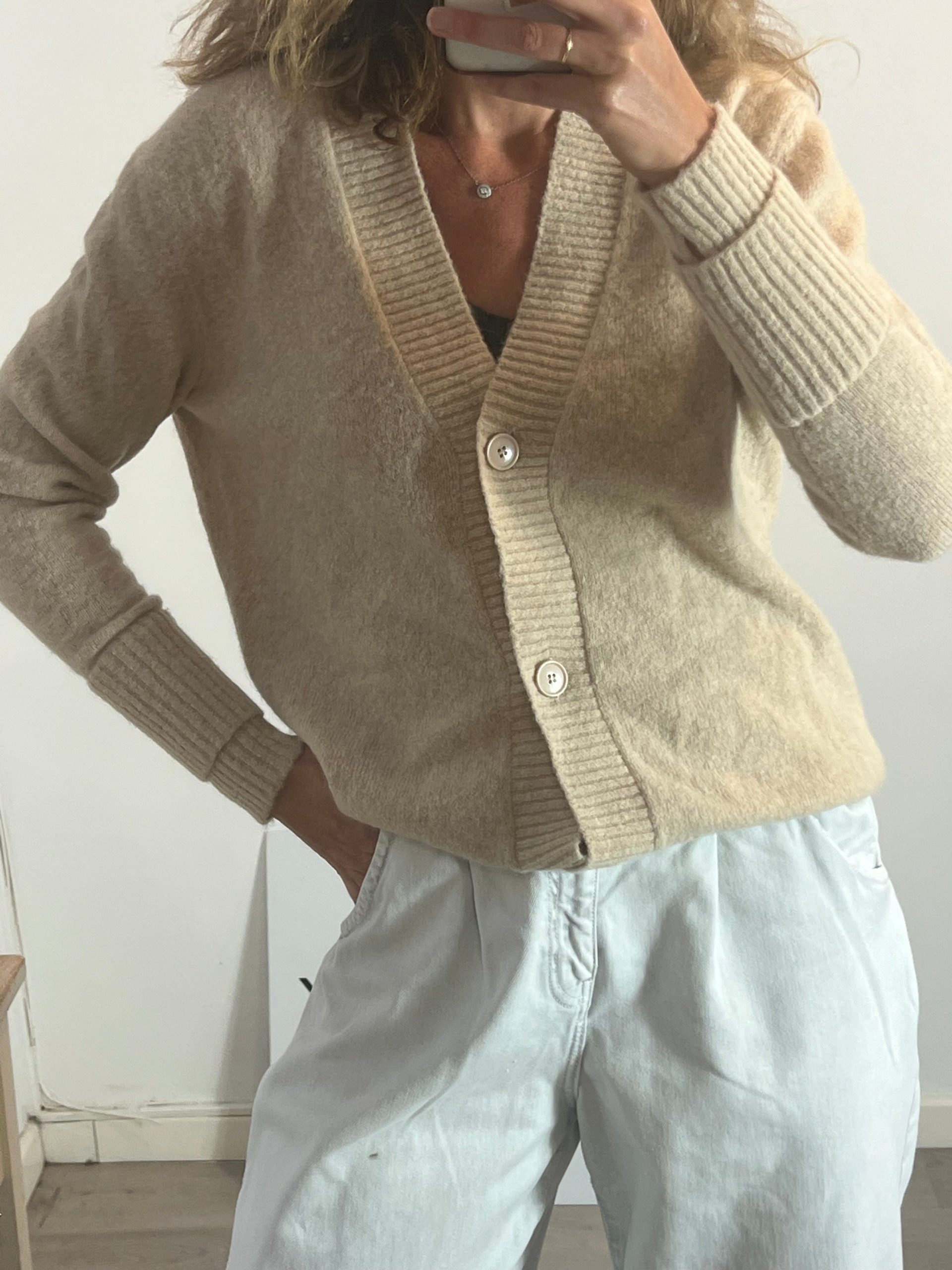 DOROTHEE SCHMACHER.Cárdigan beige TU (S/M)