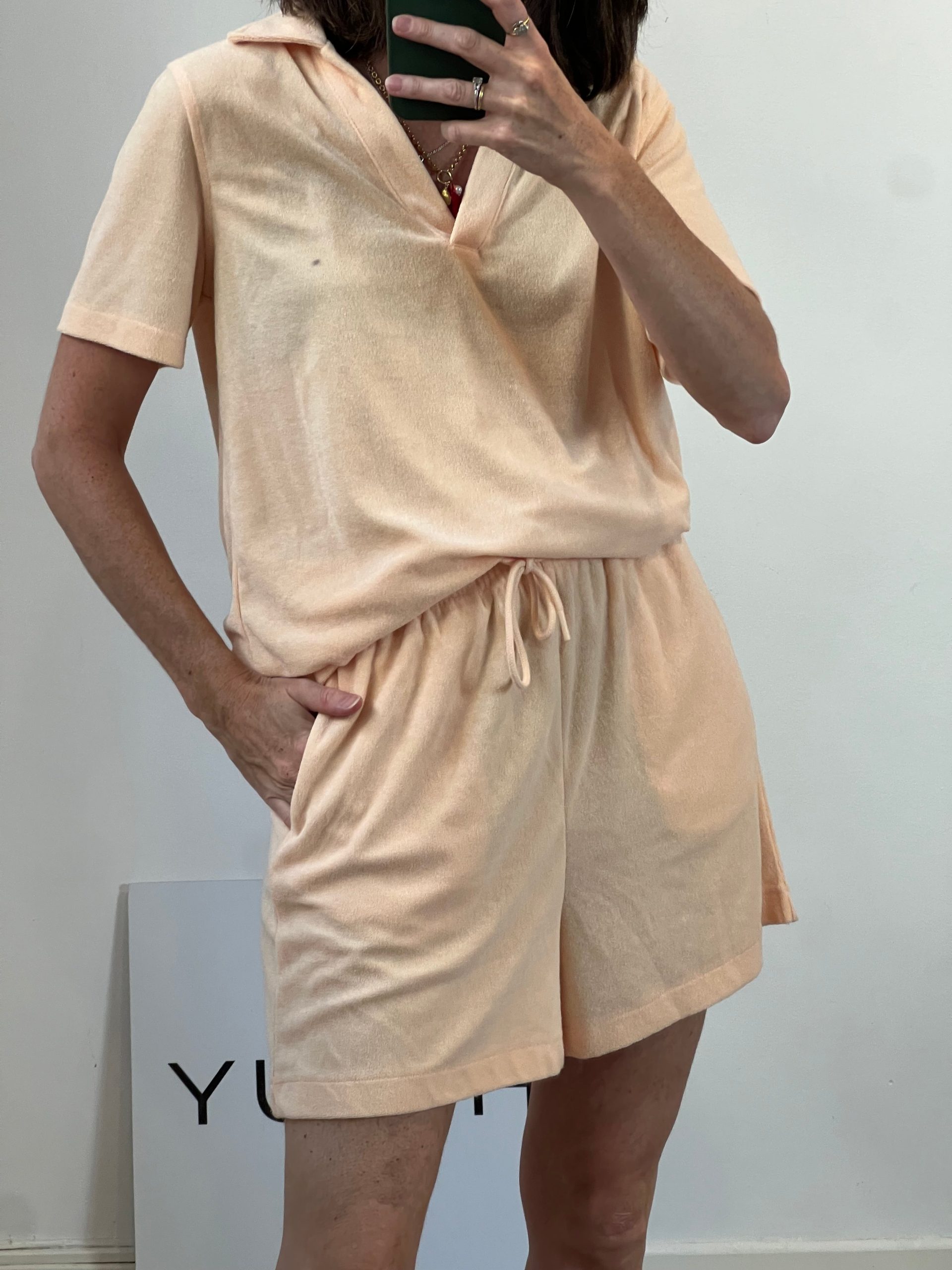 H&M. Conjunto naranjas de rizo T.s