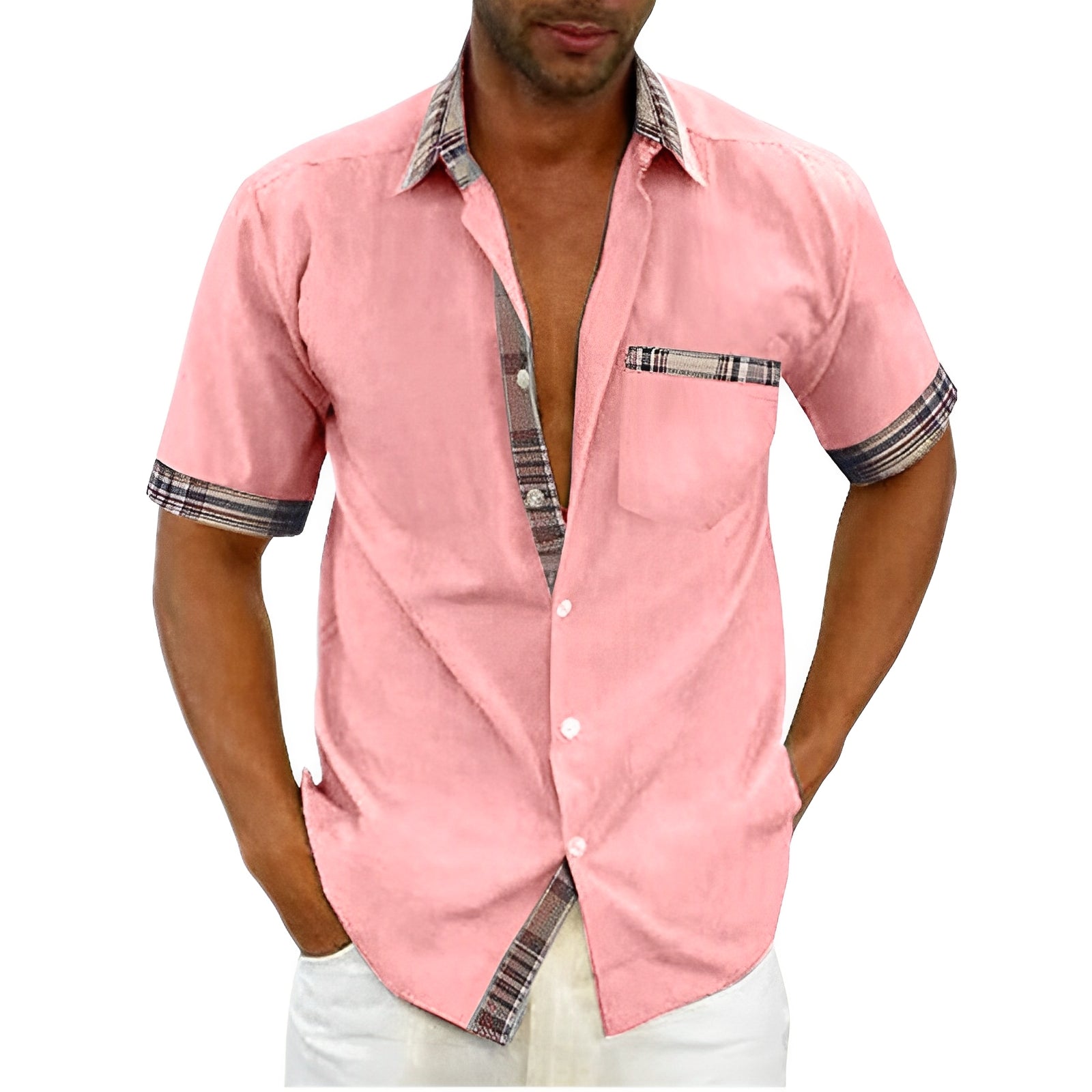 Weldon - Camisa Casual con Botones para Hombres