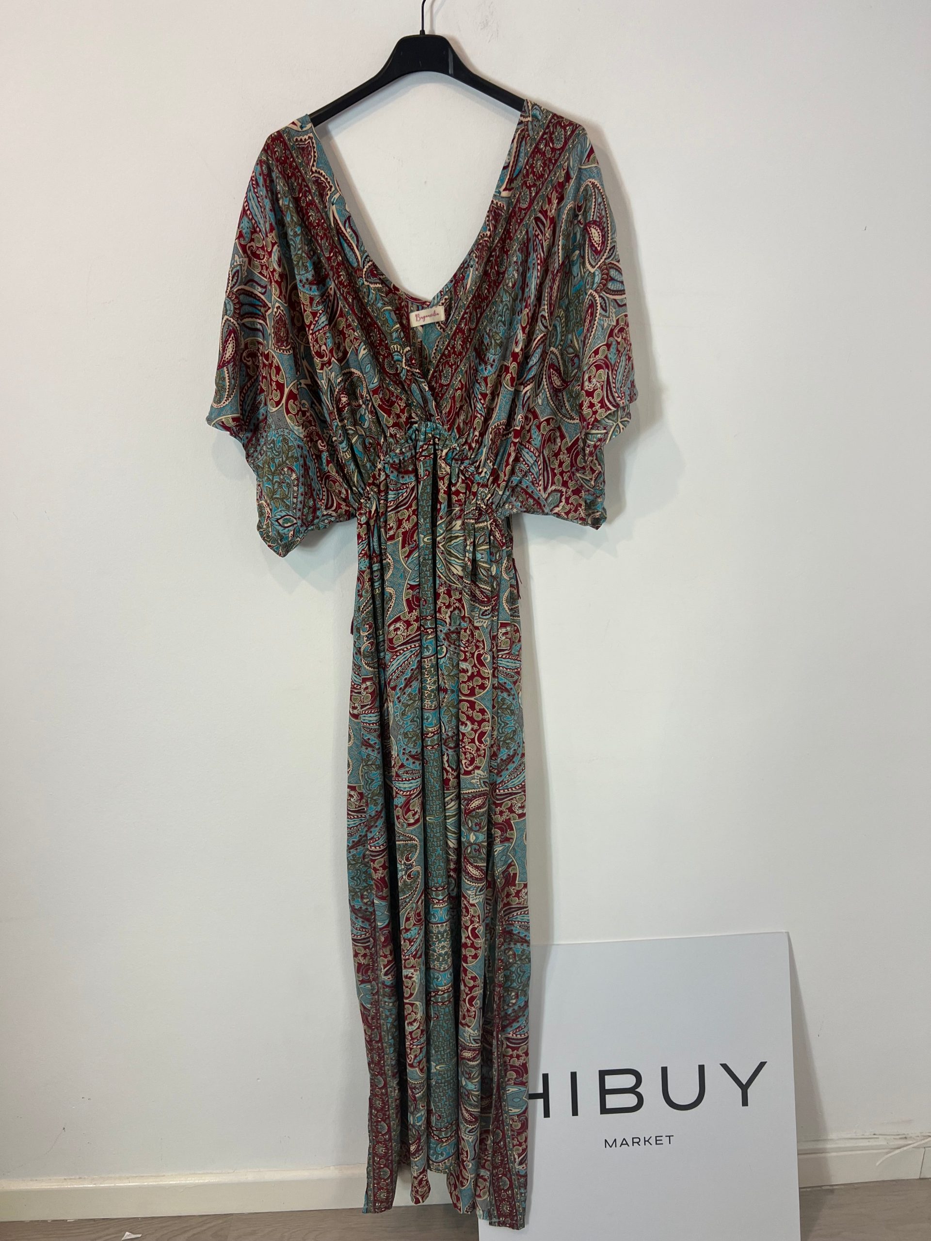 BUGANVILIA. Vestido esamapdo seda. T M