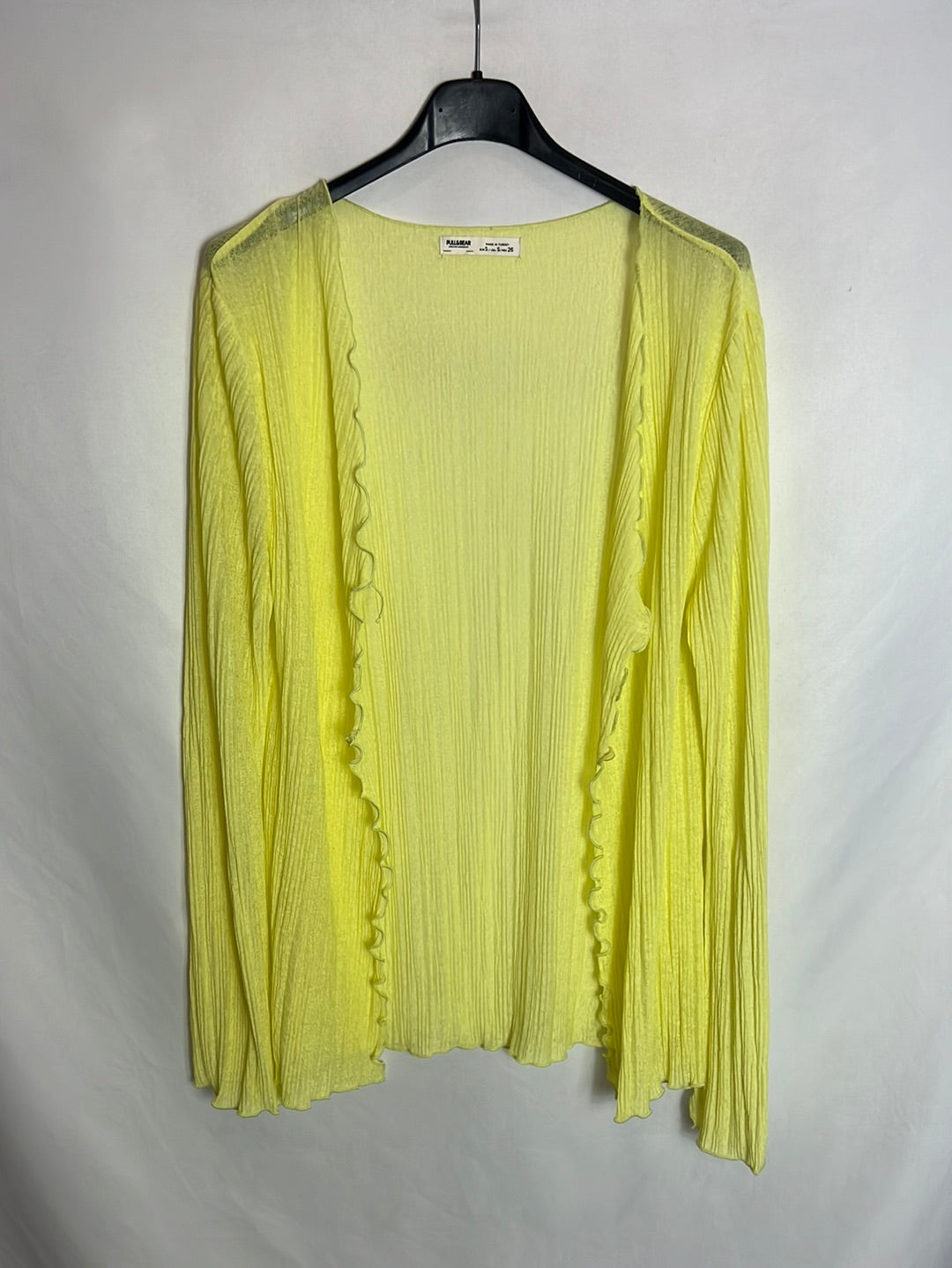 PULL&BEAR . Chaqueta textura flúor. T S