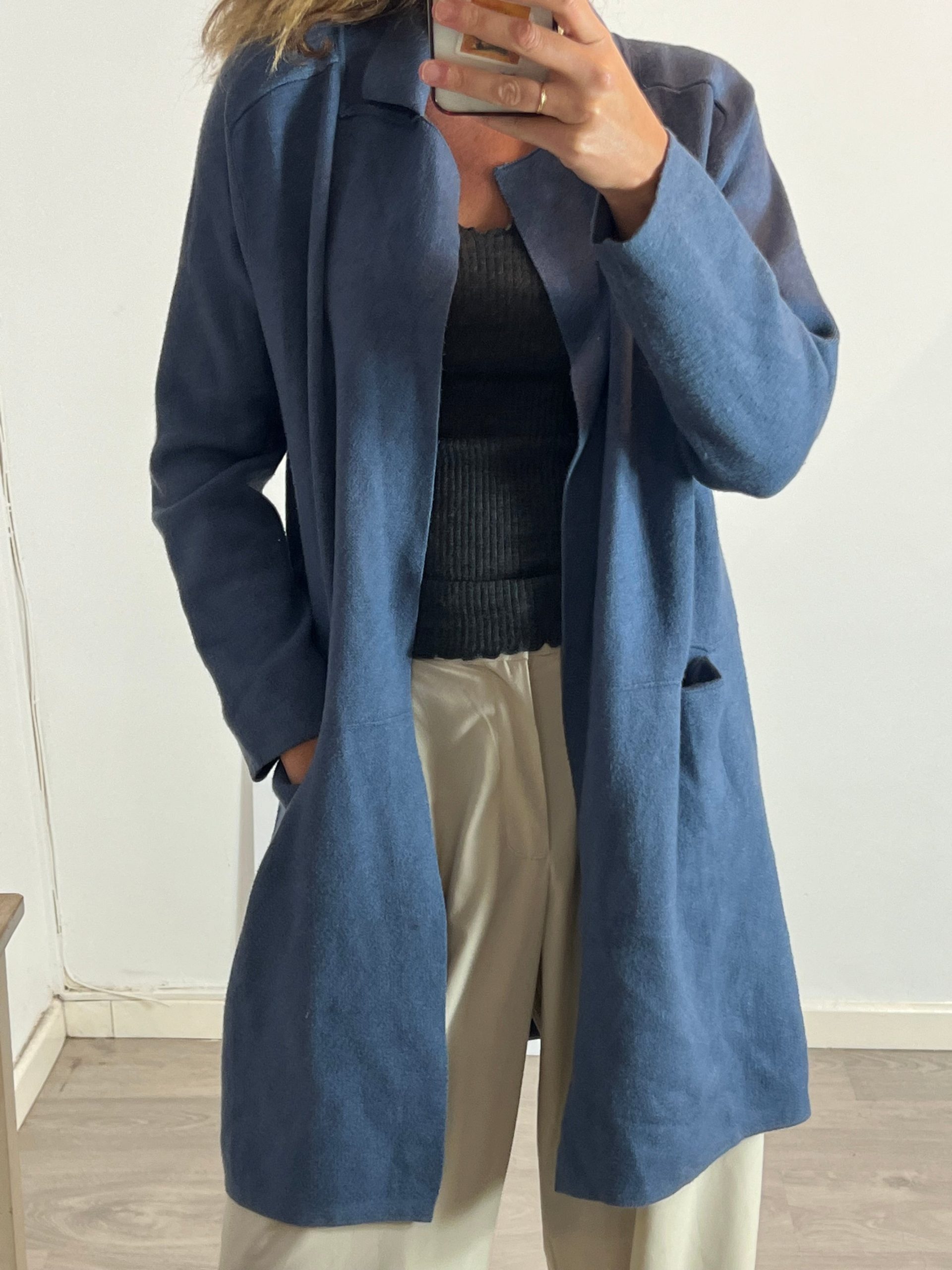 CARLOTA&CO. Cárdigan azul fluido TU(m/l)