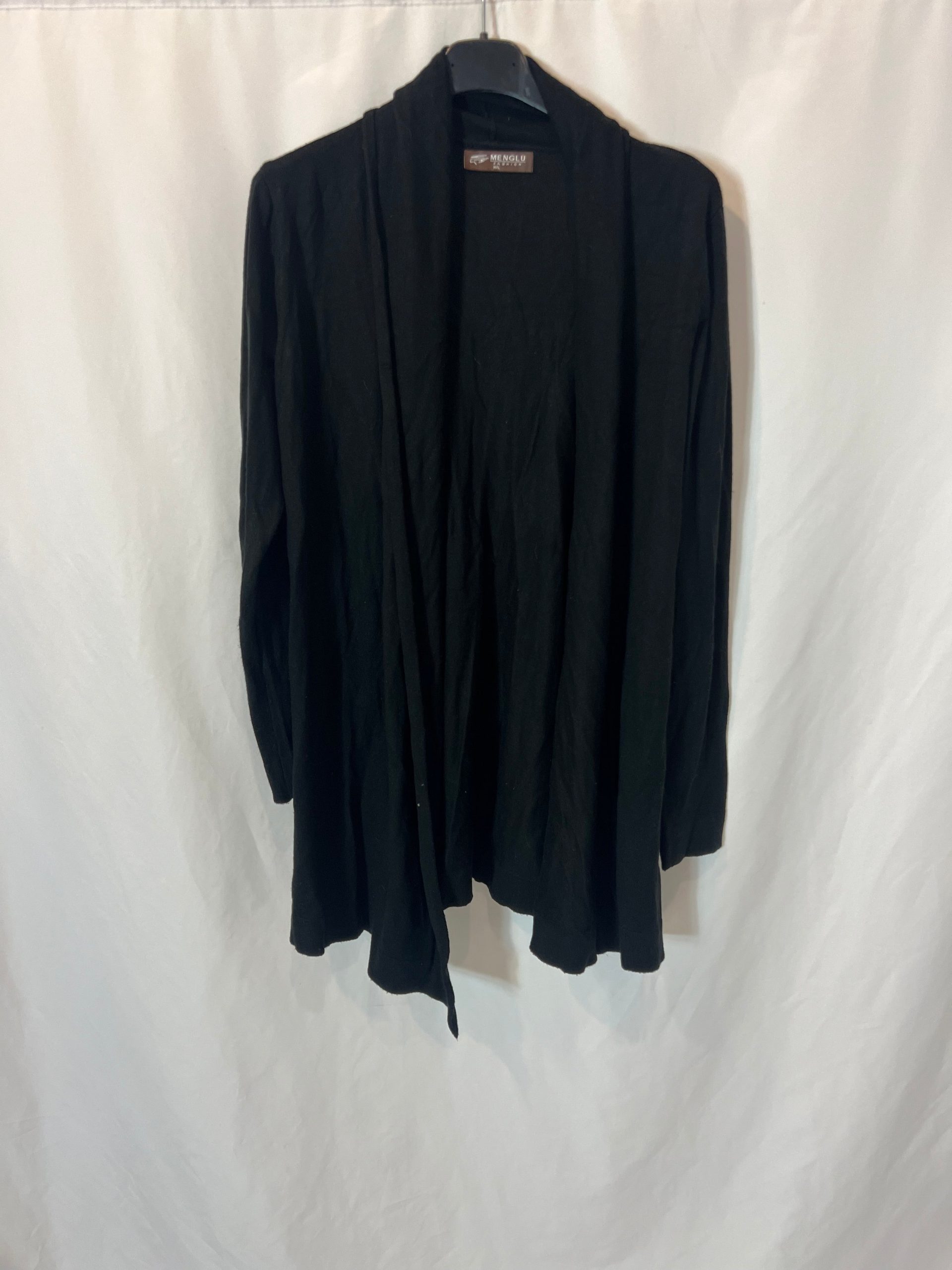 OTRAS. Cárdigan negro fluido. T M/L