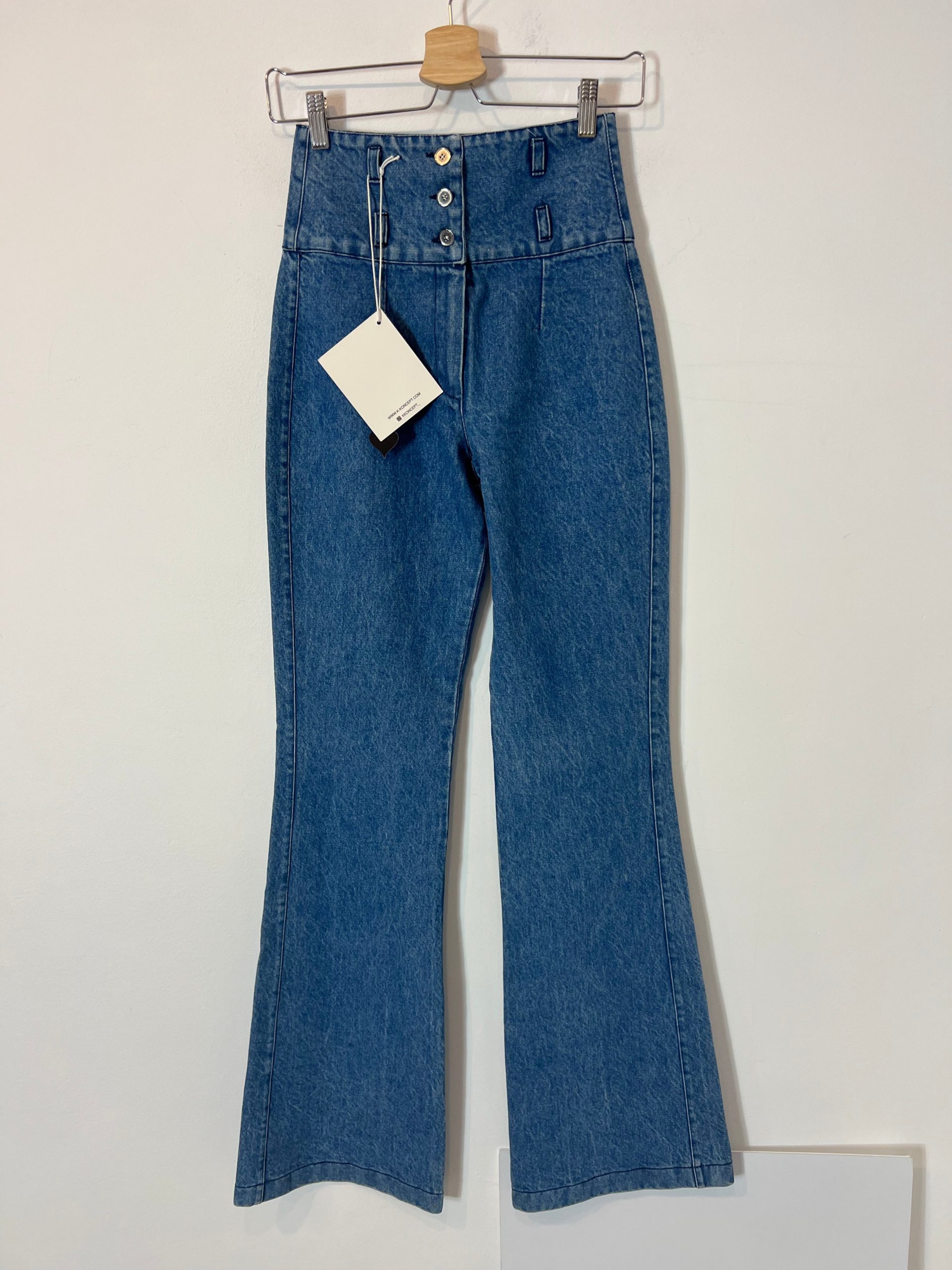 K-KONCEPT. Pantalón ancho denim Tu(36)