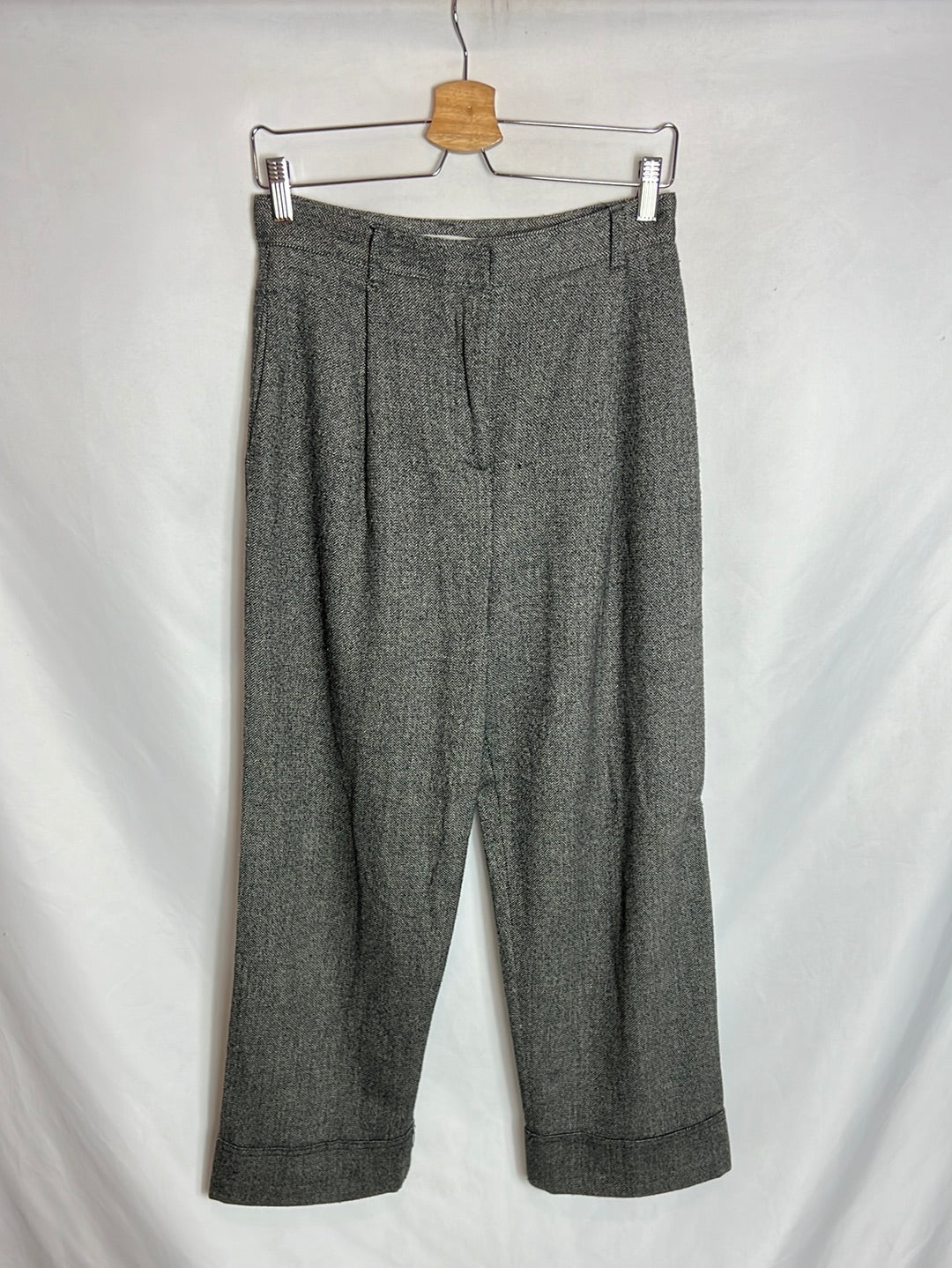 ZARA. Pantalones slouchy jaspeados. T S