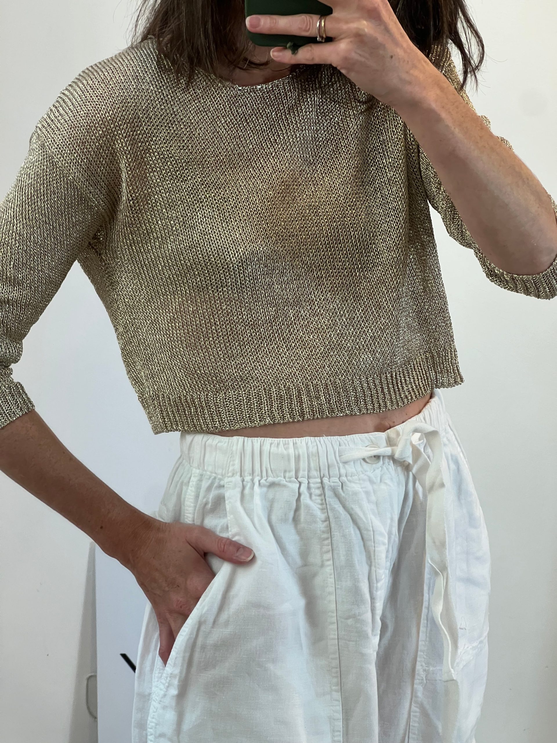 BELLE&REBEL. Top punto dorado T.xxs