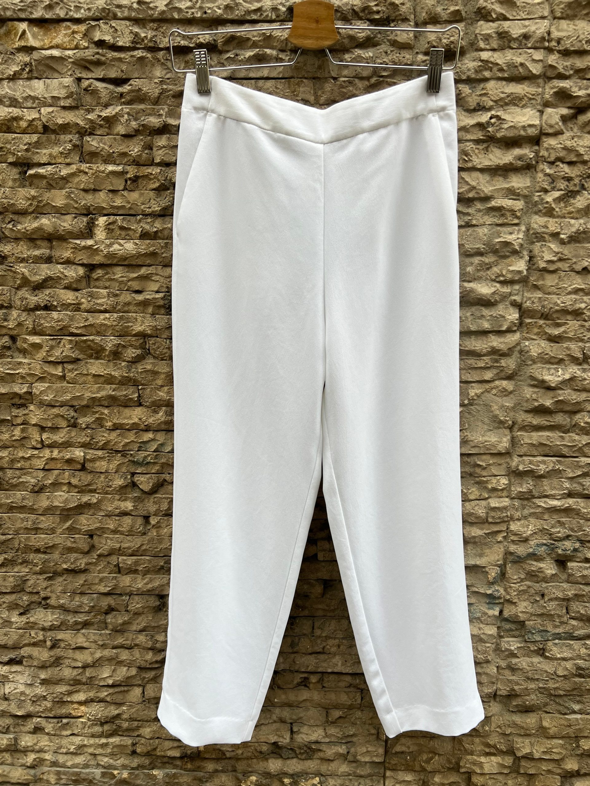 COMPTOIR DES COTONNIERS. Pantalón blanco fluido textura. T 34