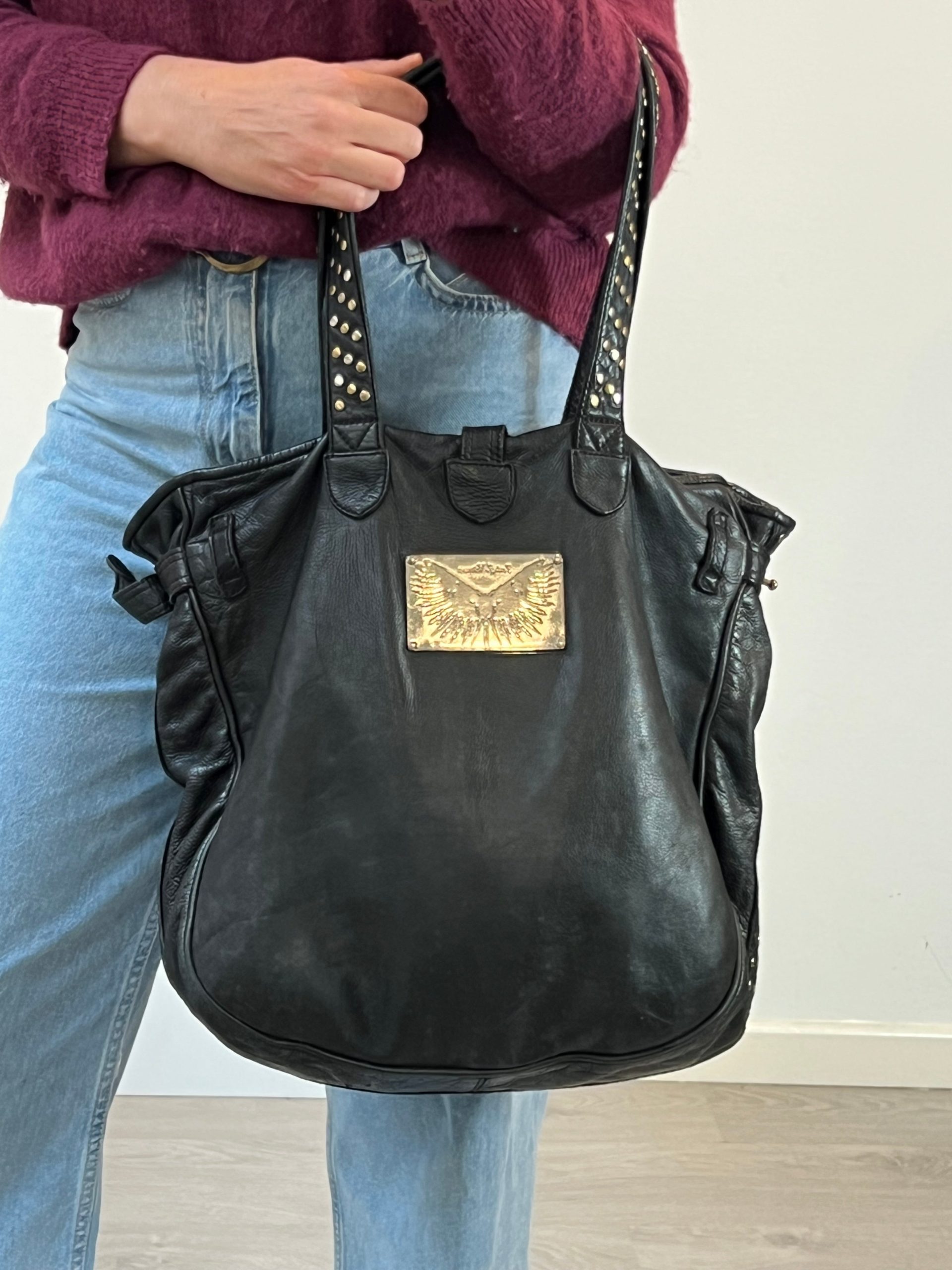 ZADIG&VOLTAIRE. Bolso shopper piel tachuelas