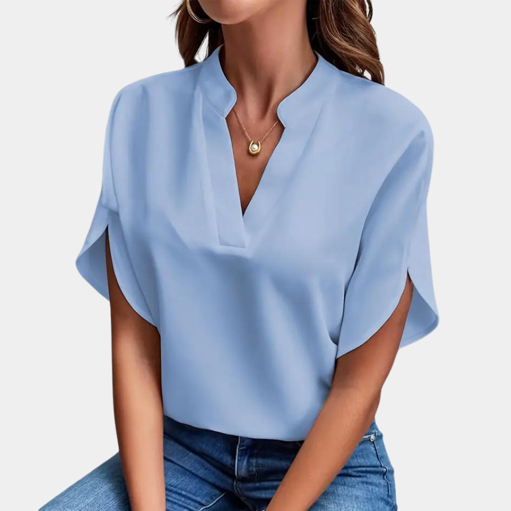 Idril - Elegante Blusa de Mujer con Manga Corta