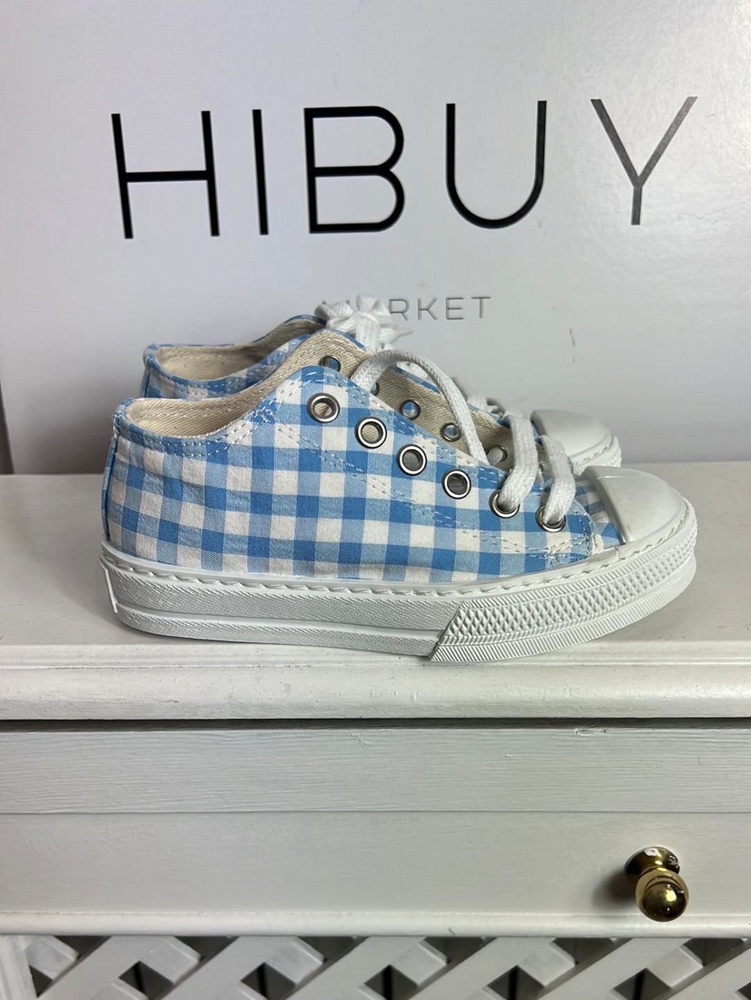 MI CANESÚ. Zapatillas cuadros vichy. T 29