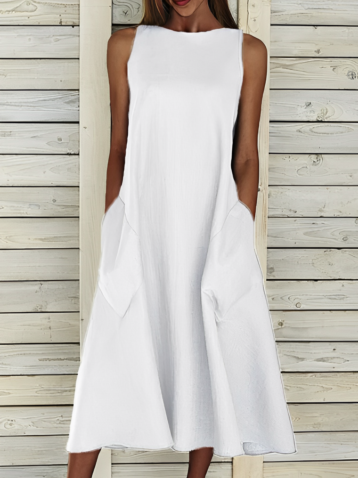 Amihan - Vestido de Algodón Liso