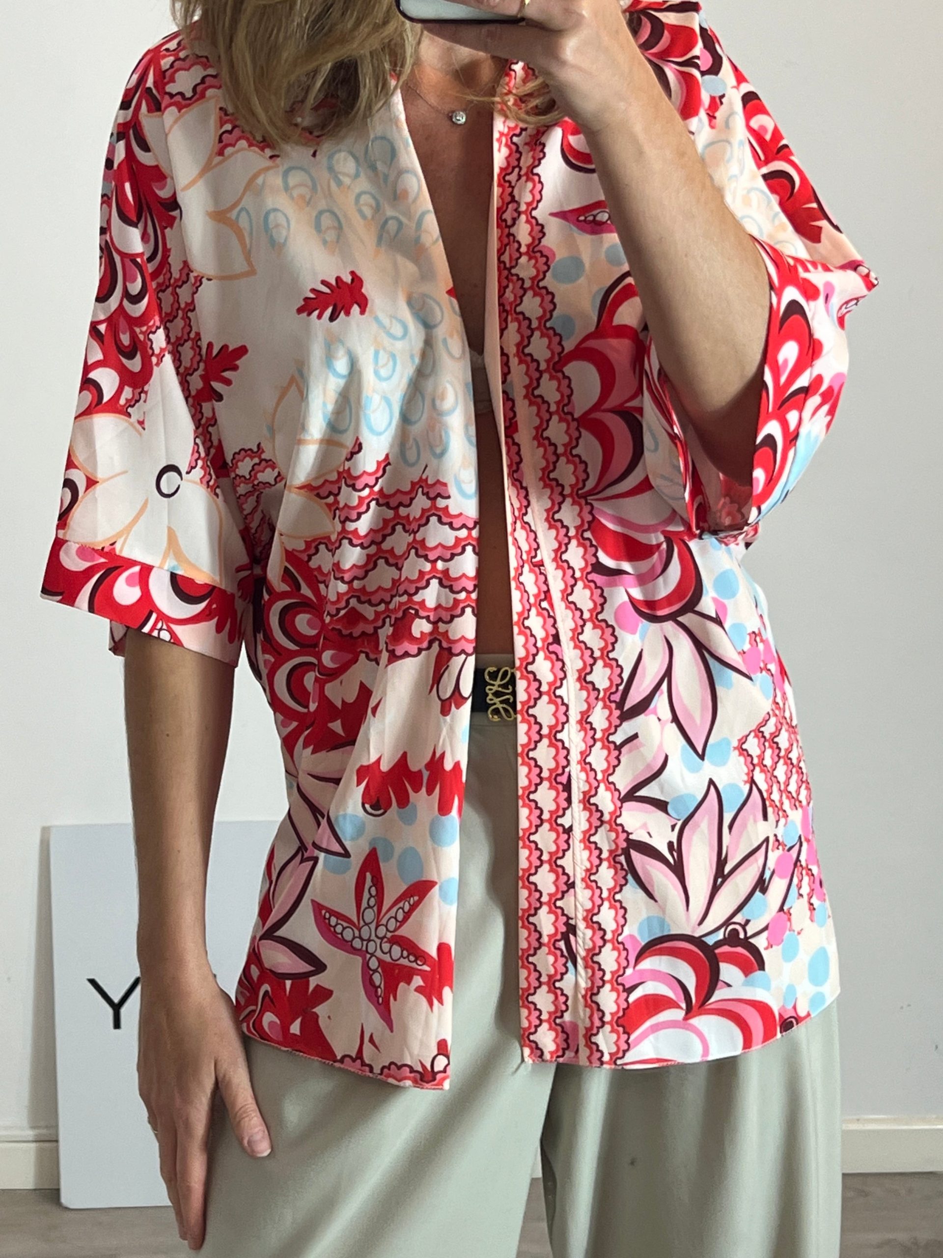 MULAYA. Kimono fluido estampado TU(m)
