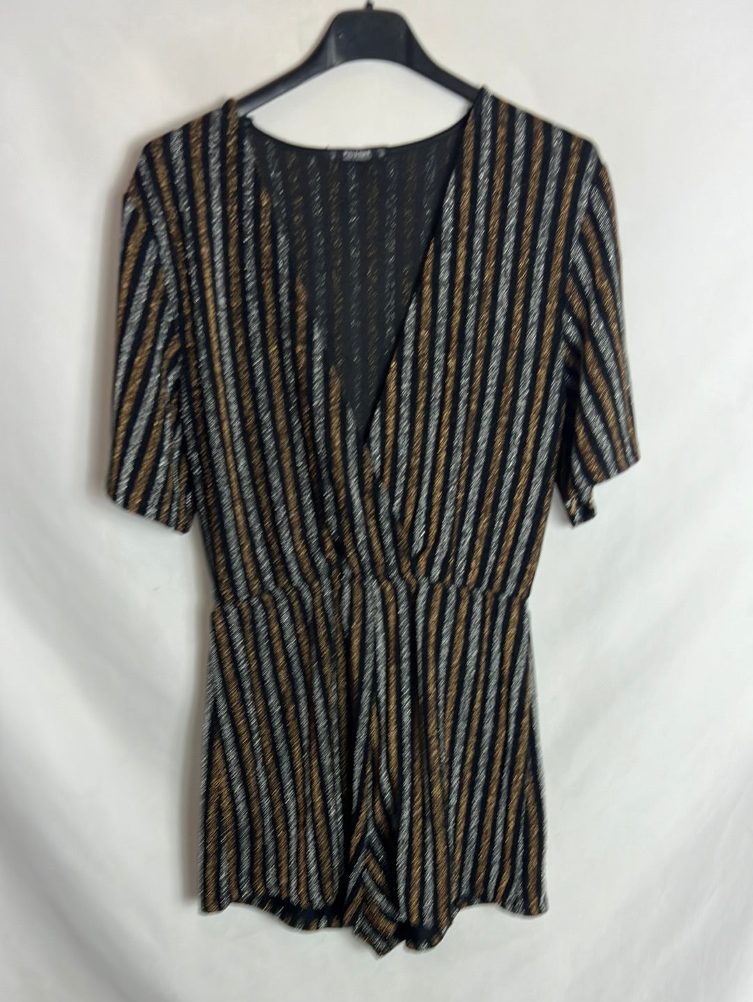 PULL&BEAR . Mono rayas purpurina. T M