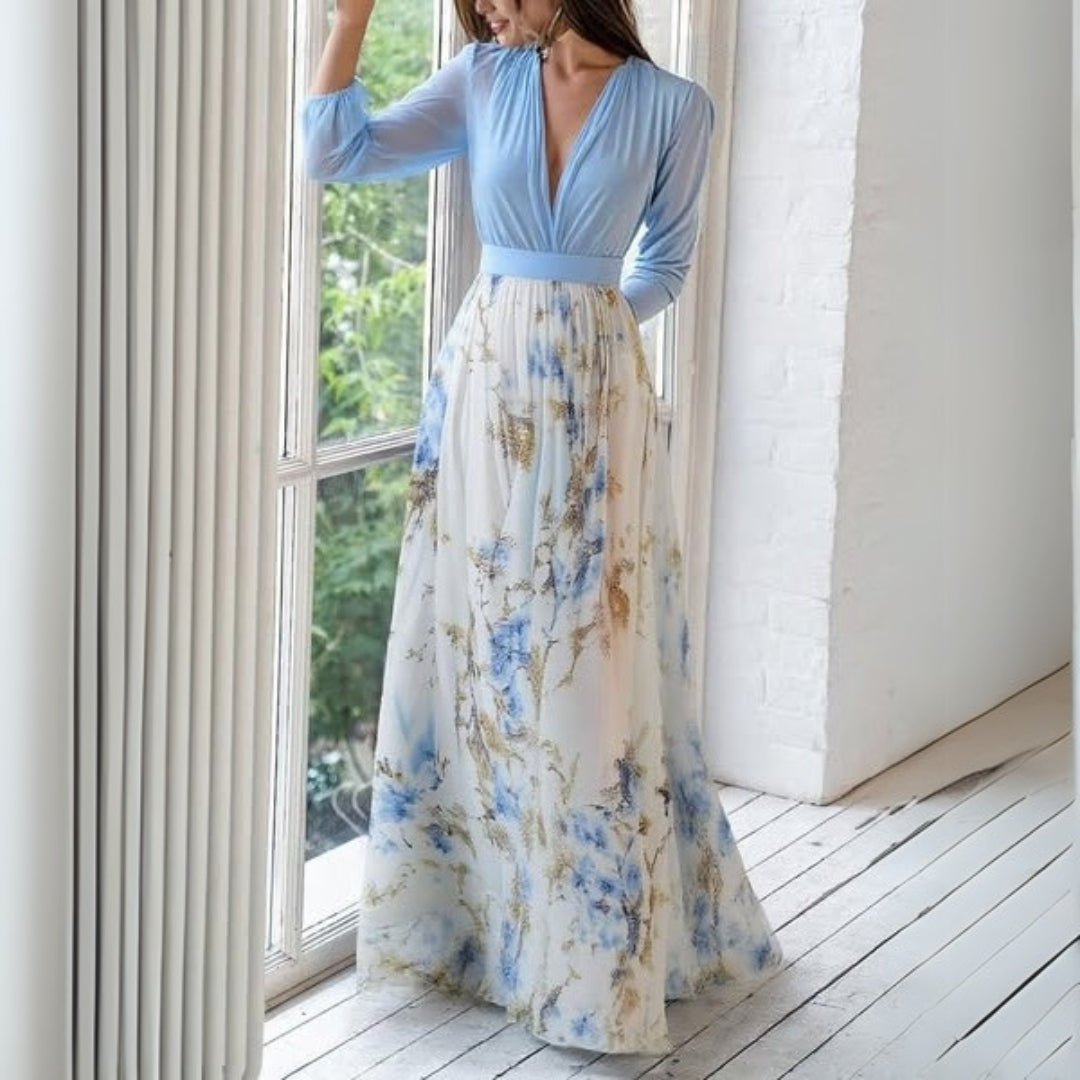 Anastasia - Elegante Vestido Maxi con Estampado de Flores
