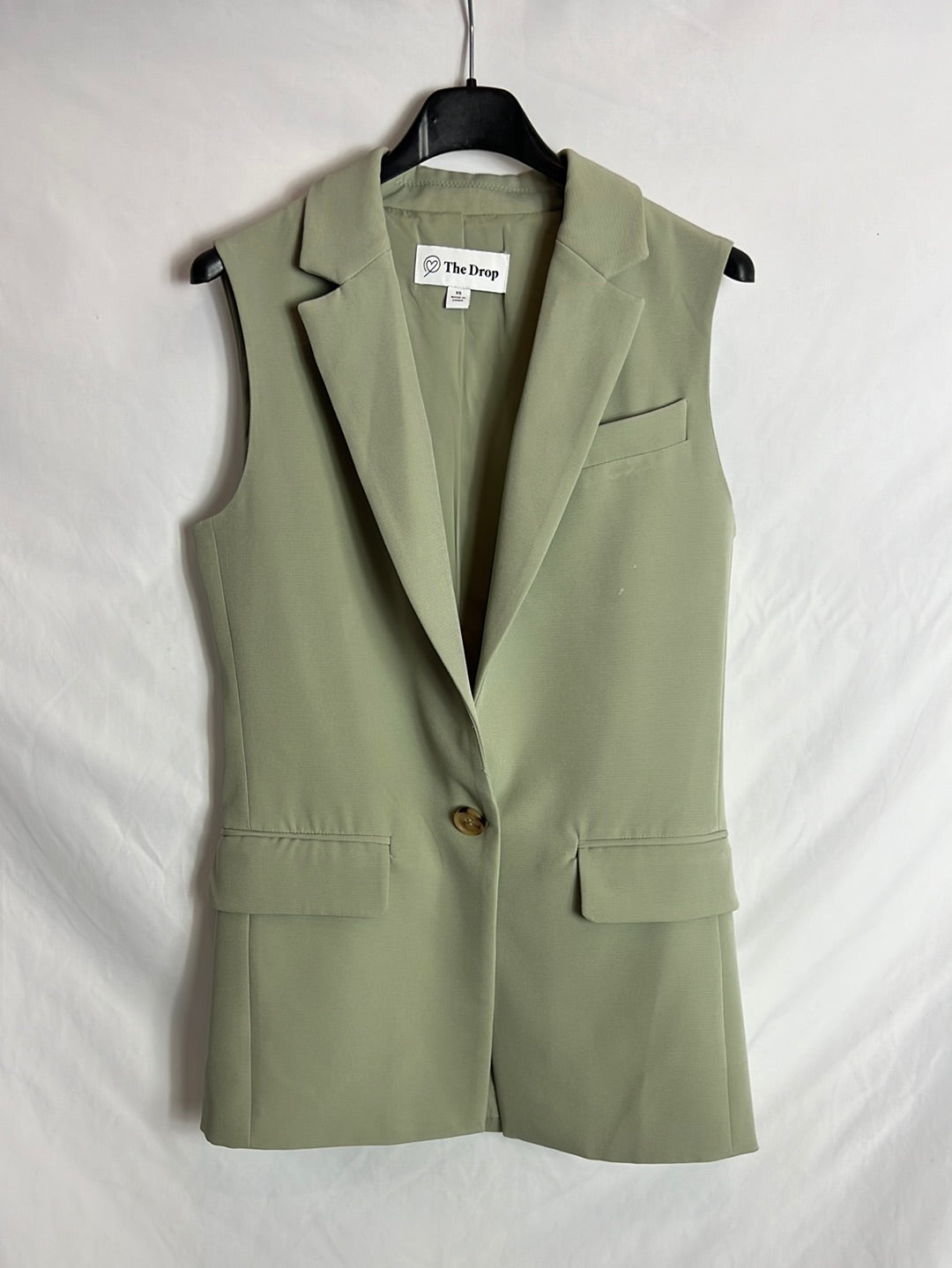THE DROP. Chaleco verde pastel T.xs