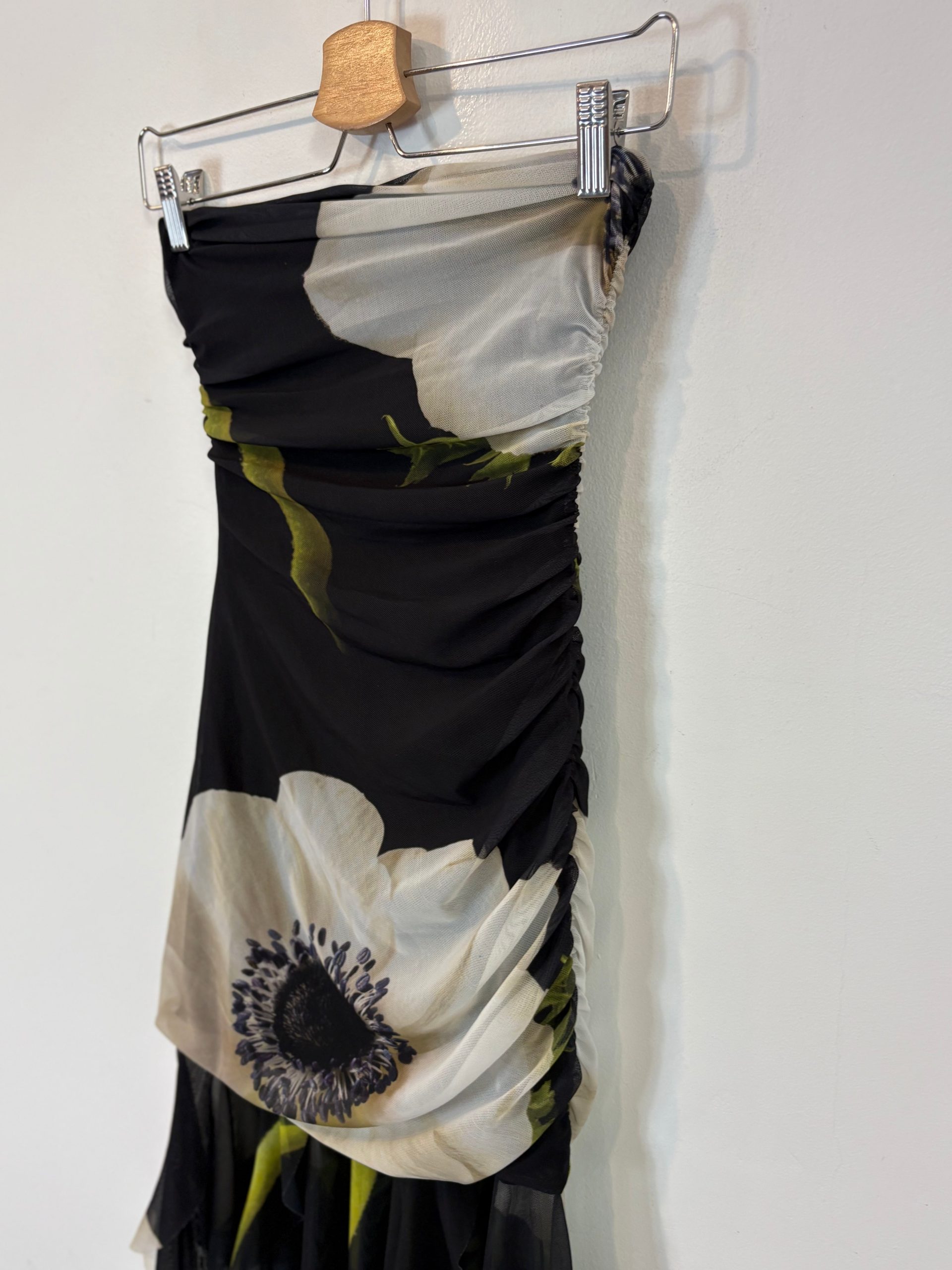 ZARA. Vestido palabra de honor tul elástico. T S