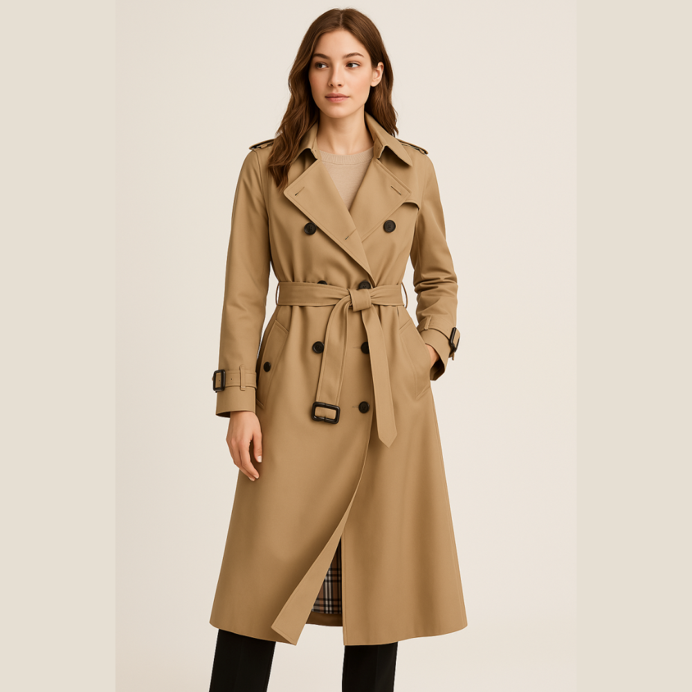 Chloé – Abrigo trench de mujer con doble botón