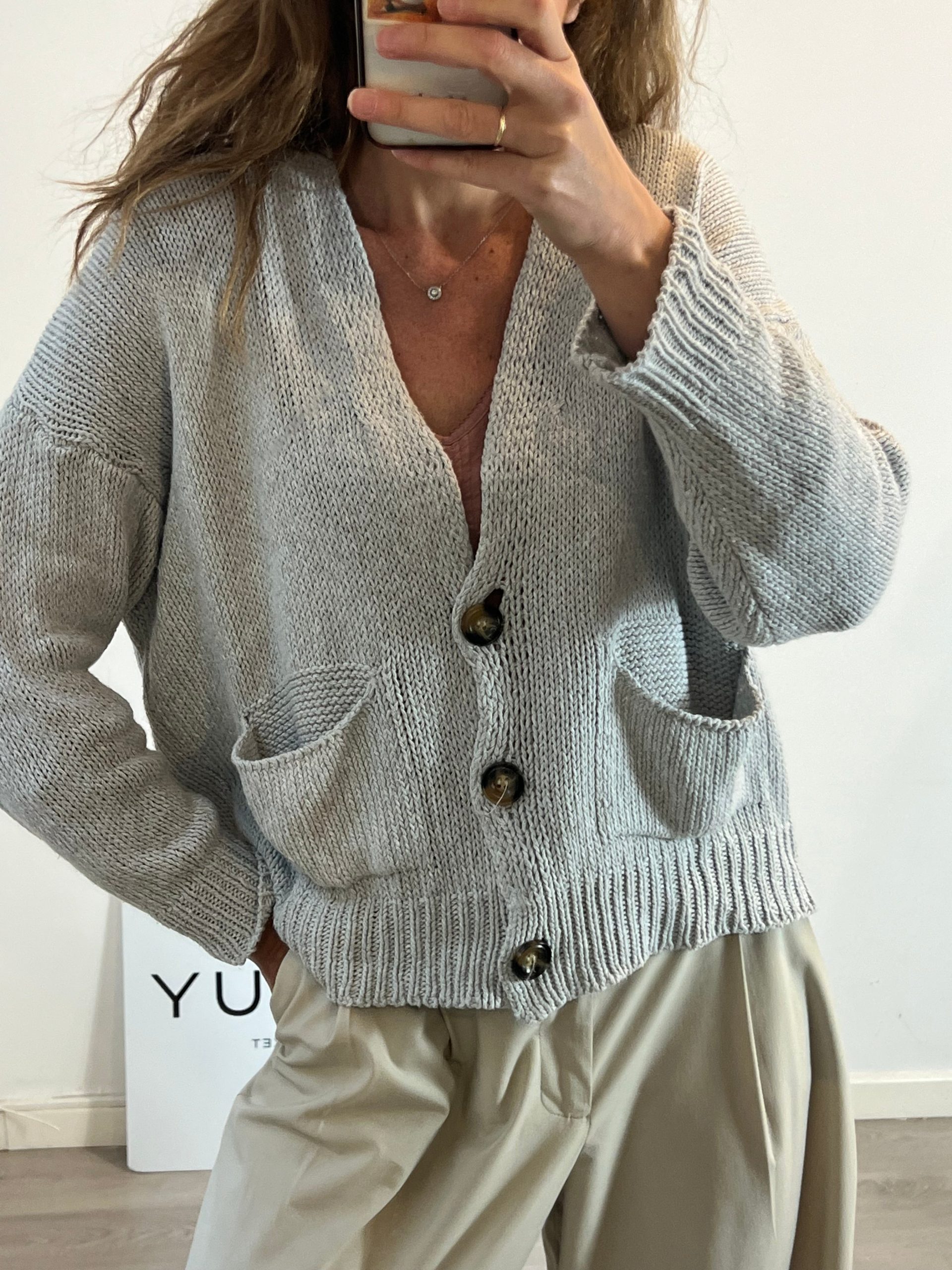 O´LIVIA. Cárdigan gris T.S/M