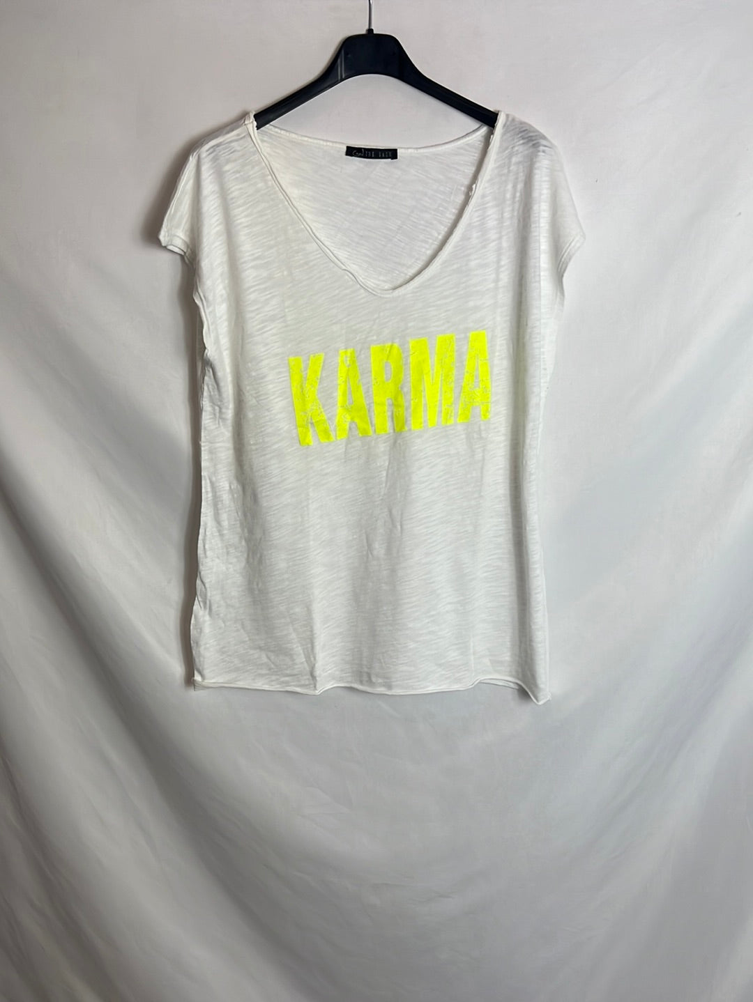 COOL THE SACK. Camiseta jaspeada letras flúor . T M/L