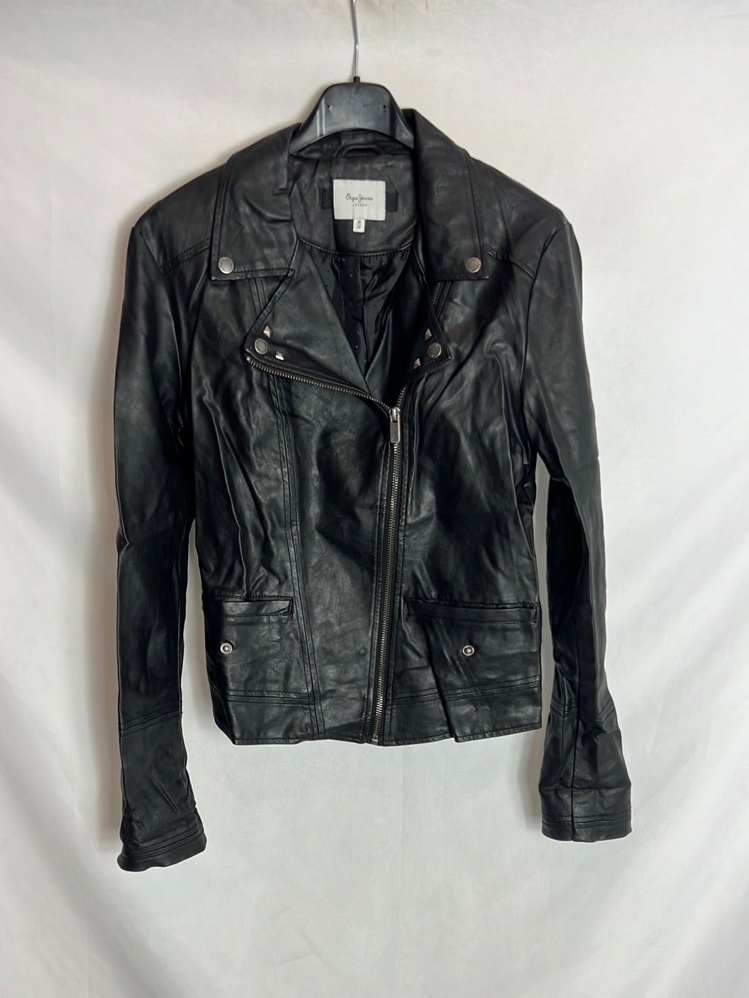 PEPE JEANS. Chaqueta efecto piel cremallera. T M