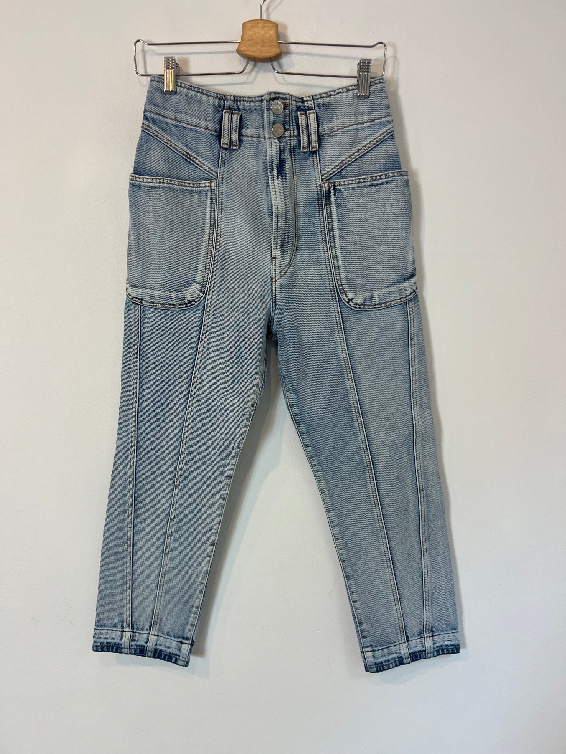 ISABEL MARANT ETOILÉ. Pantalón denim costuras. T 36