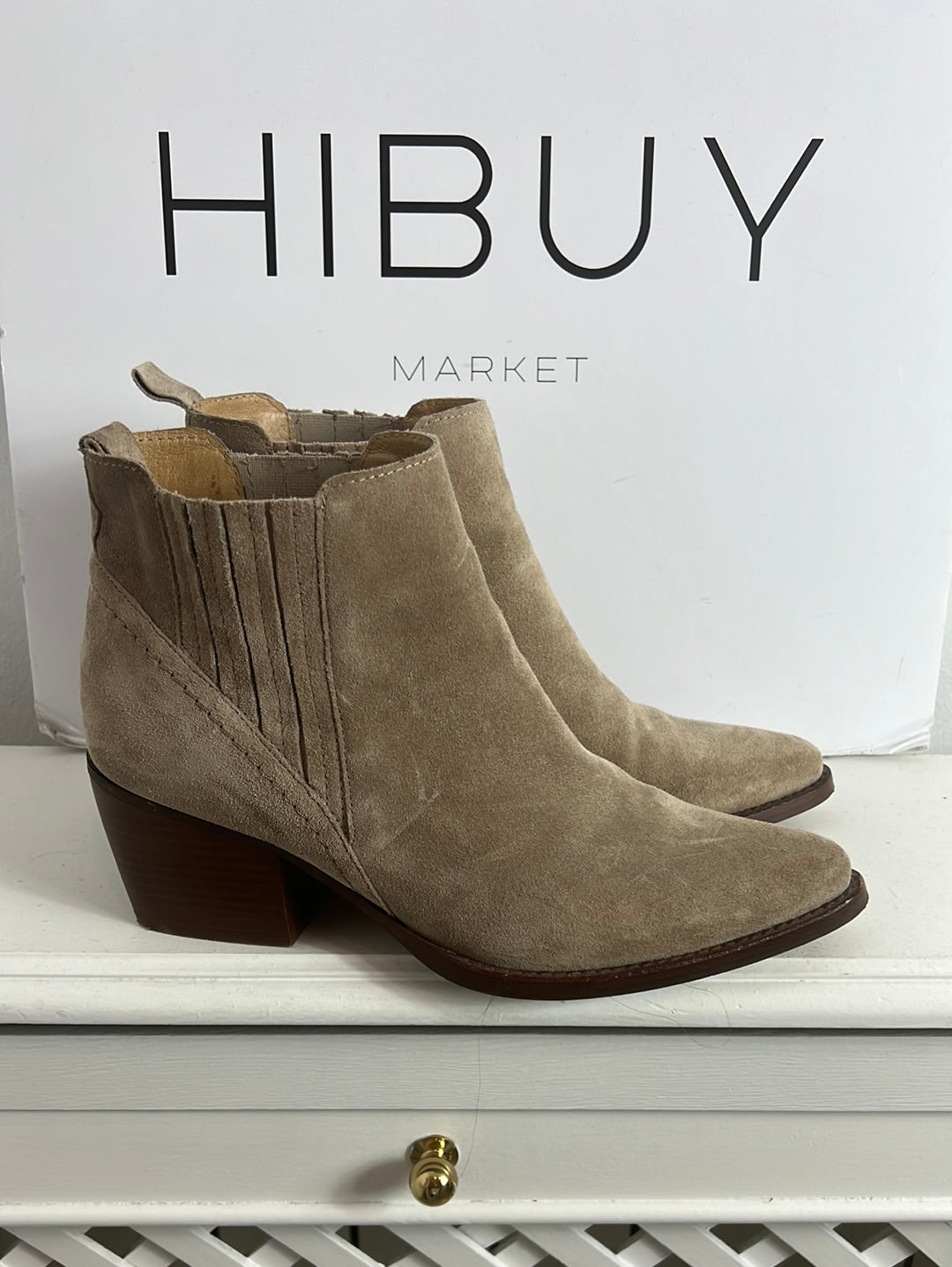 ALPE. Botines cowboy beige. T 40