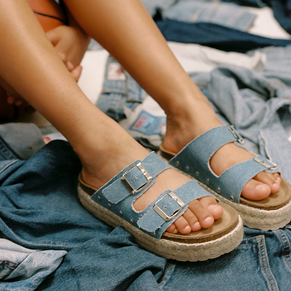 Earth by Ulanka Milan - Sandalias bio con plataforma media